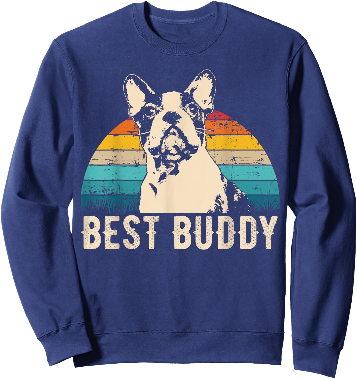 Boston Terrier Boston-Bulldog Sweatshirt - Sweatshirt | Navy