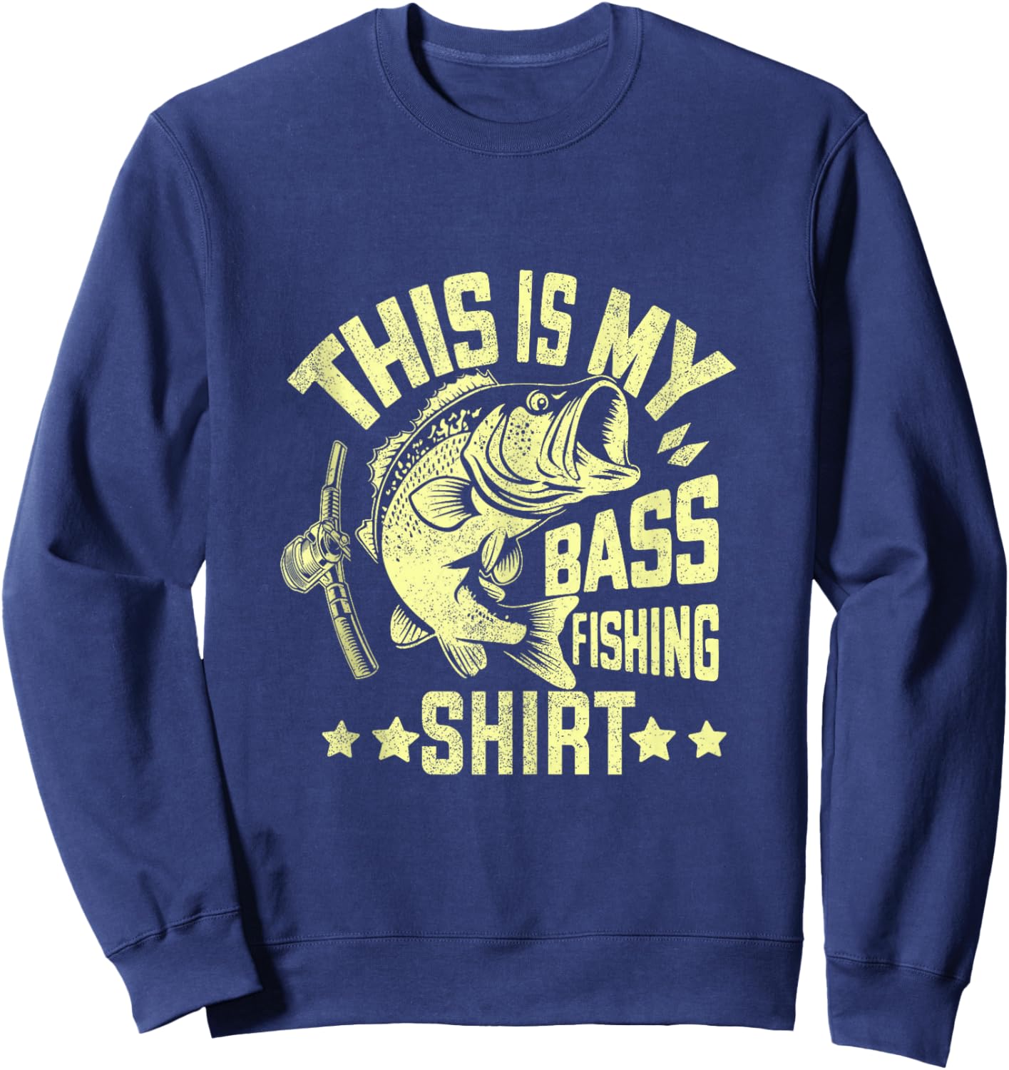 This Is My Bass Fishing Shirt Bass Fishing Sweatshirt - Sweatshirt | Navy
