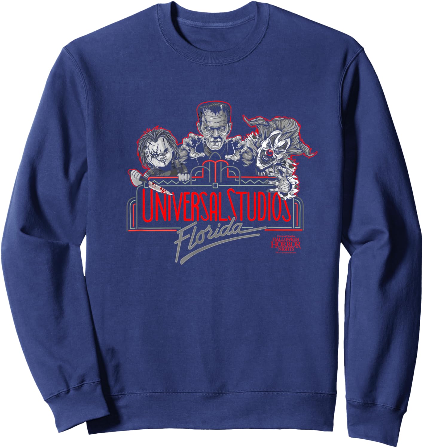 Halloween Horror Nights Florida Marquee Sweatshirt - Sweatshirt | Navy
