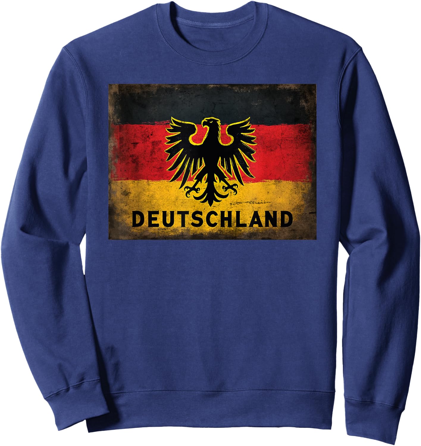 Vintage Deutschland Flag – Classic German Pride Distressed Sweatshirt - Sweatshirt | Navy