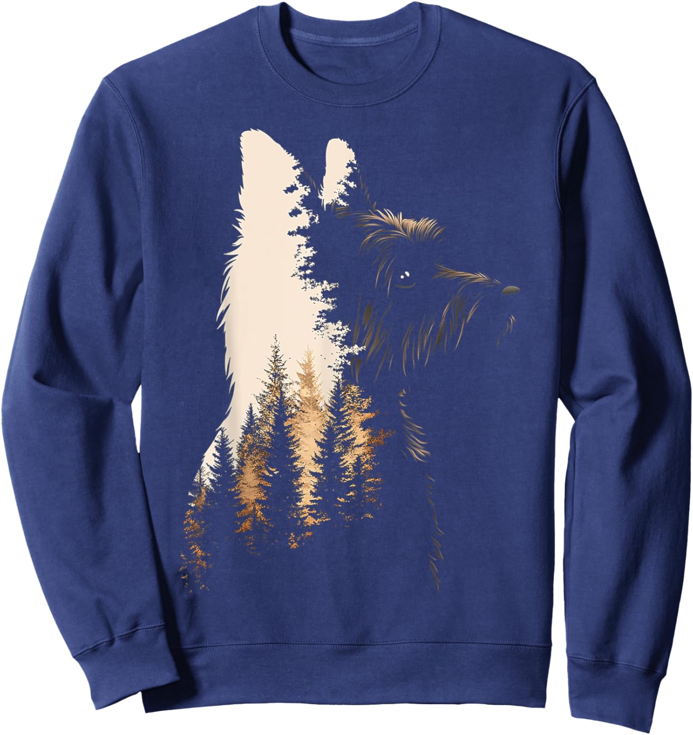 Cairn Terrier Dog Graphic Pet Art Cairn Terrier Sweatshirt - Sweatshirt | Navy