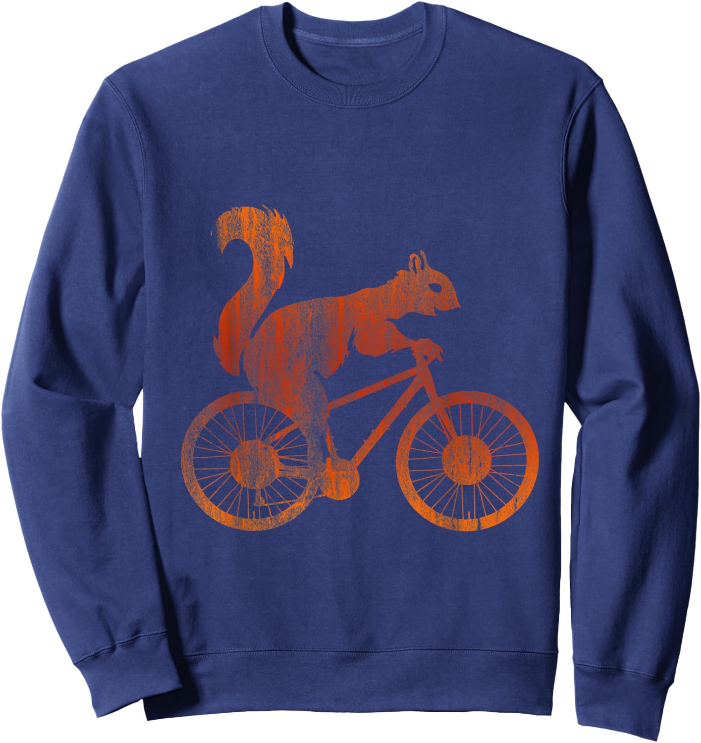 Squirrel Riding A Bicycle Vintage Bike Squirrel Small Sweatshirt - Sweatshirt | Navy