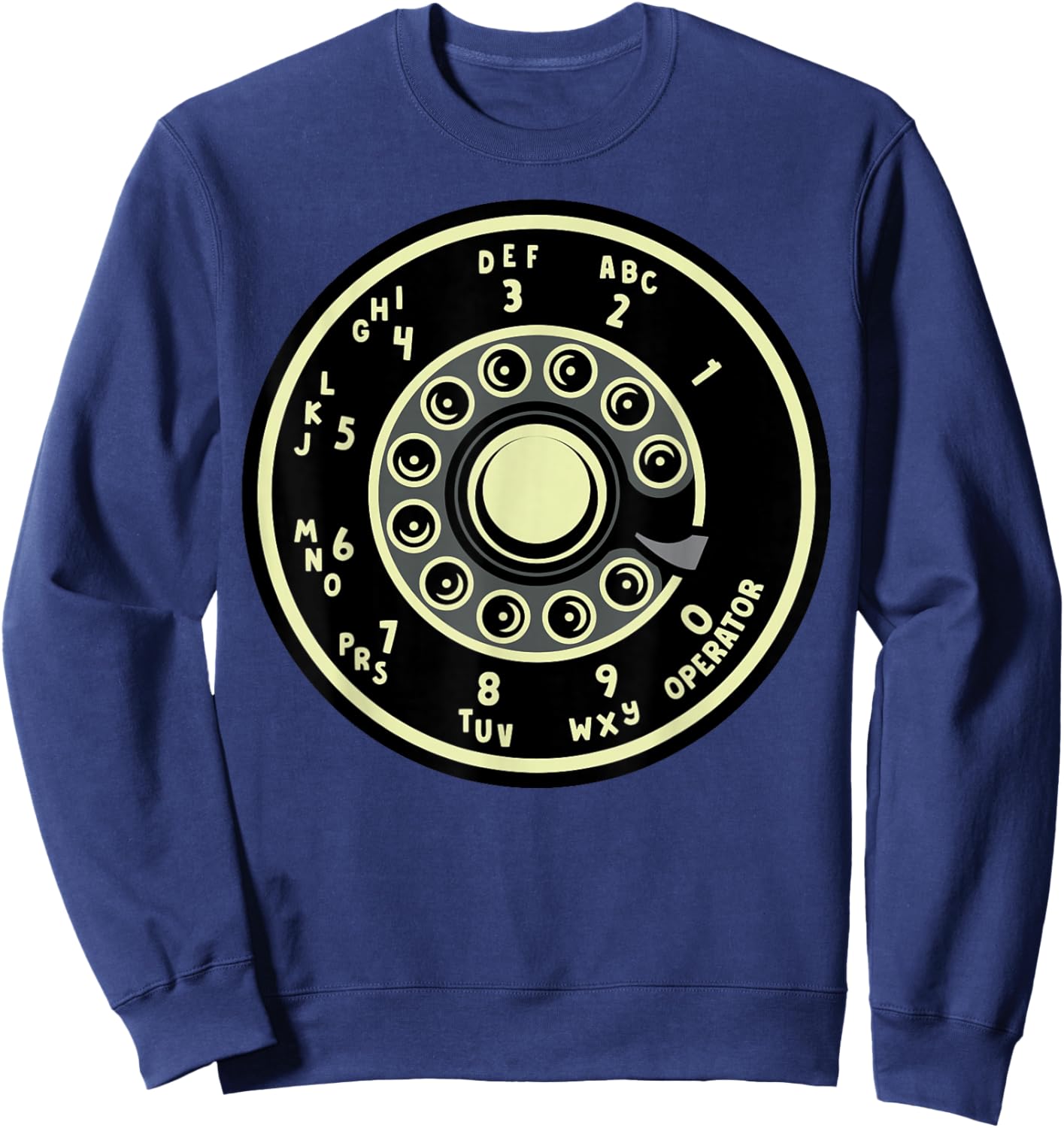 Retro Rotary Phone Dial Telephone Landline Vintage Halloween Sweatshirt - Sweatshirt | Navy