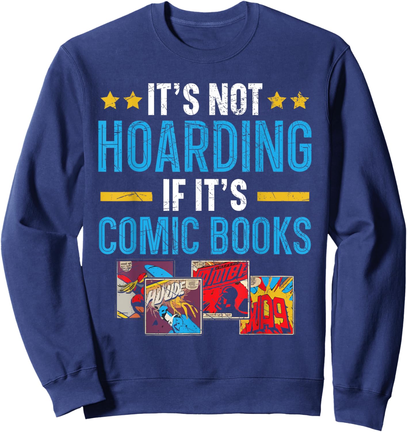 Comic Collector Comic Reader Reading Comic Books Sweatshirt - Sweatshirt | Navy