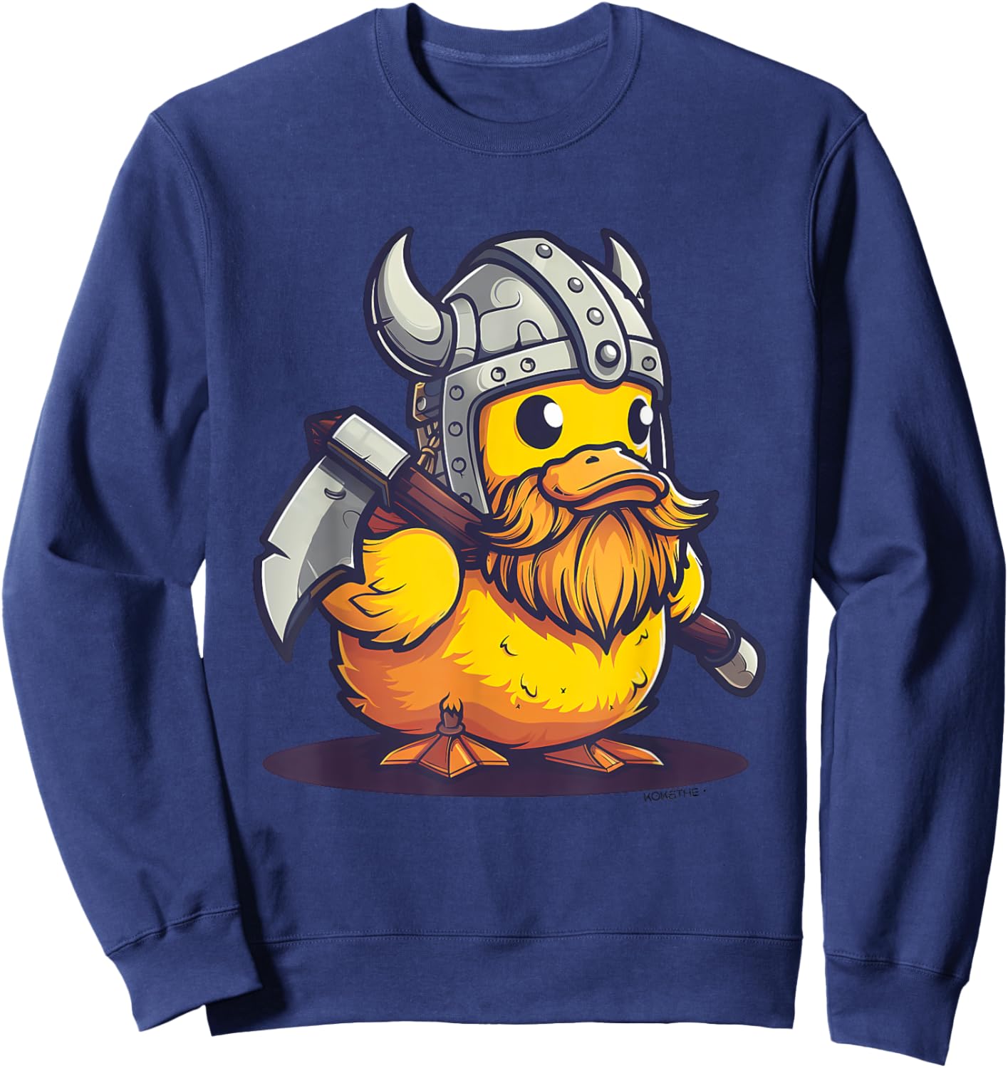 Rubber Duck Rubber Duckie Viking Duck Viking Helmet Vikings Sweatshirt - Sweatshirt | Navy