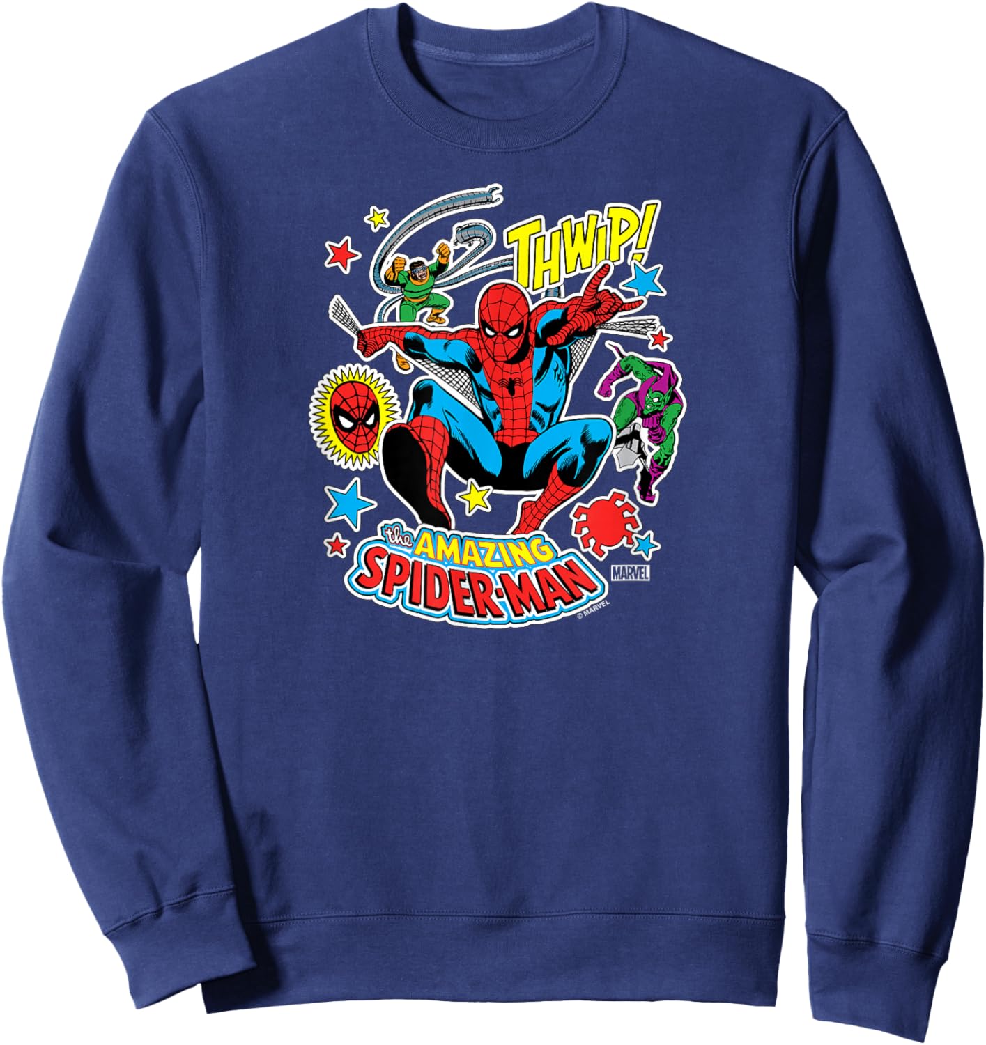 Spider-Man - Sticker Collage Sweatshirt - Sweatshirt | Navy