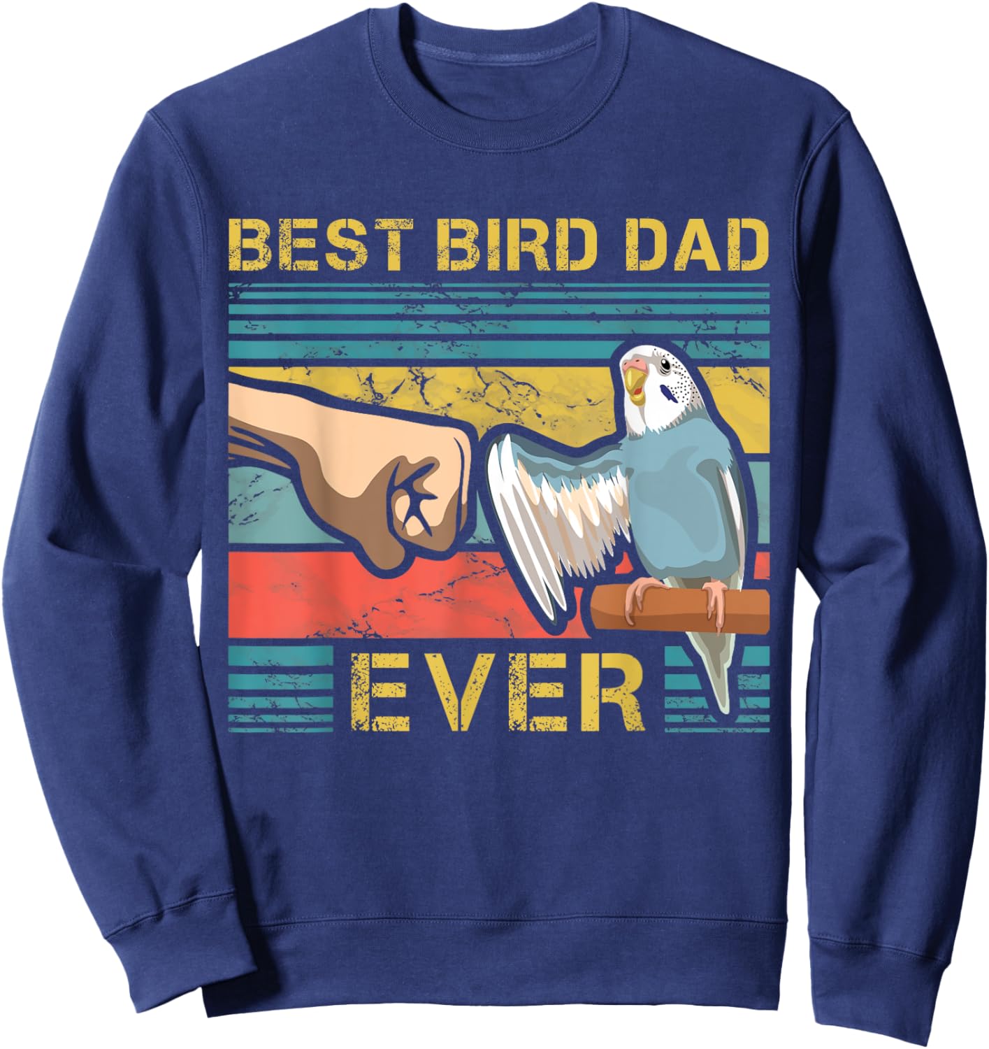 Budgie Dad Funny Bird Lover Father Budgerigar Enthusiast Sweatshirt - Sweatshirt | Navy