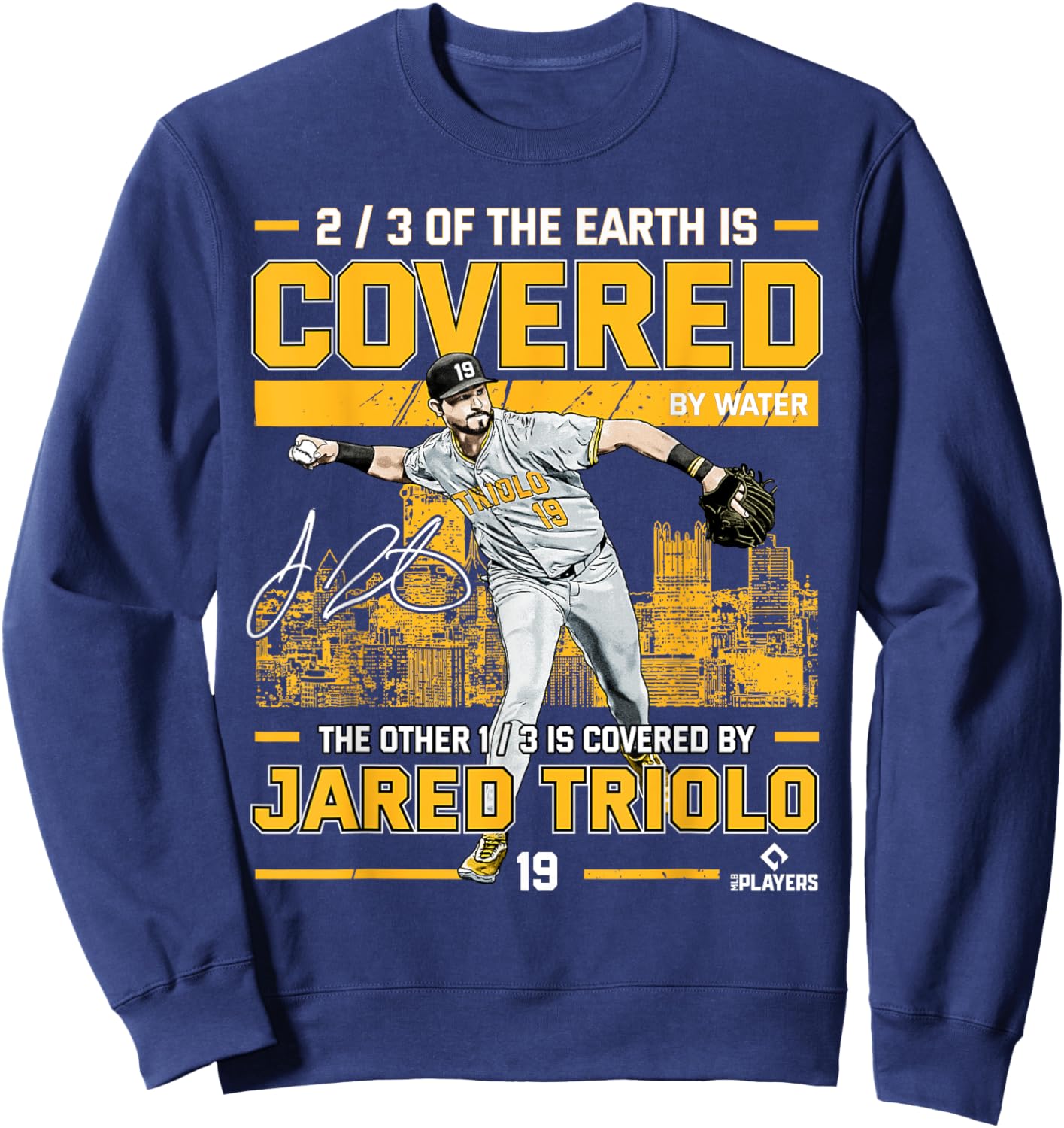 Covered Jared Triolo Pittsburgh Baseball MLBPA Sweatshirt - Sweatshirt | Navy