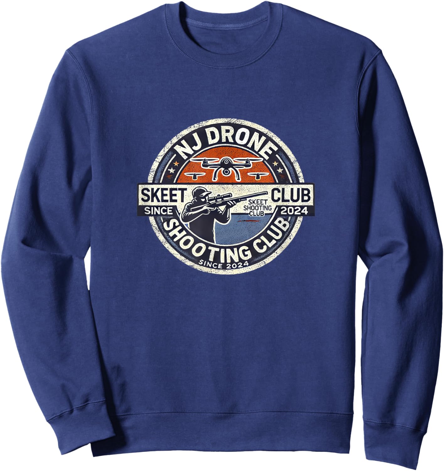 NJ New Jersey Drone Skeet Shooting Club Sweatshirt - Sweatshirt | Navy