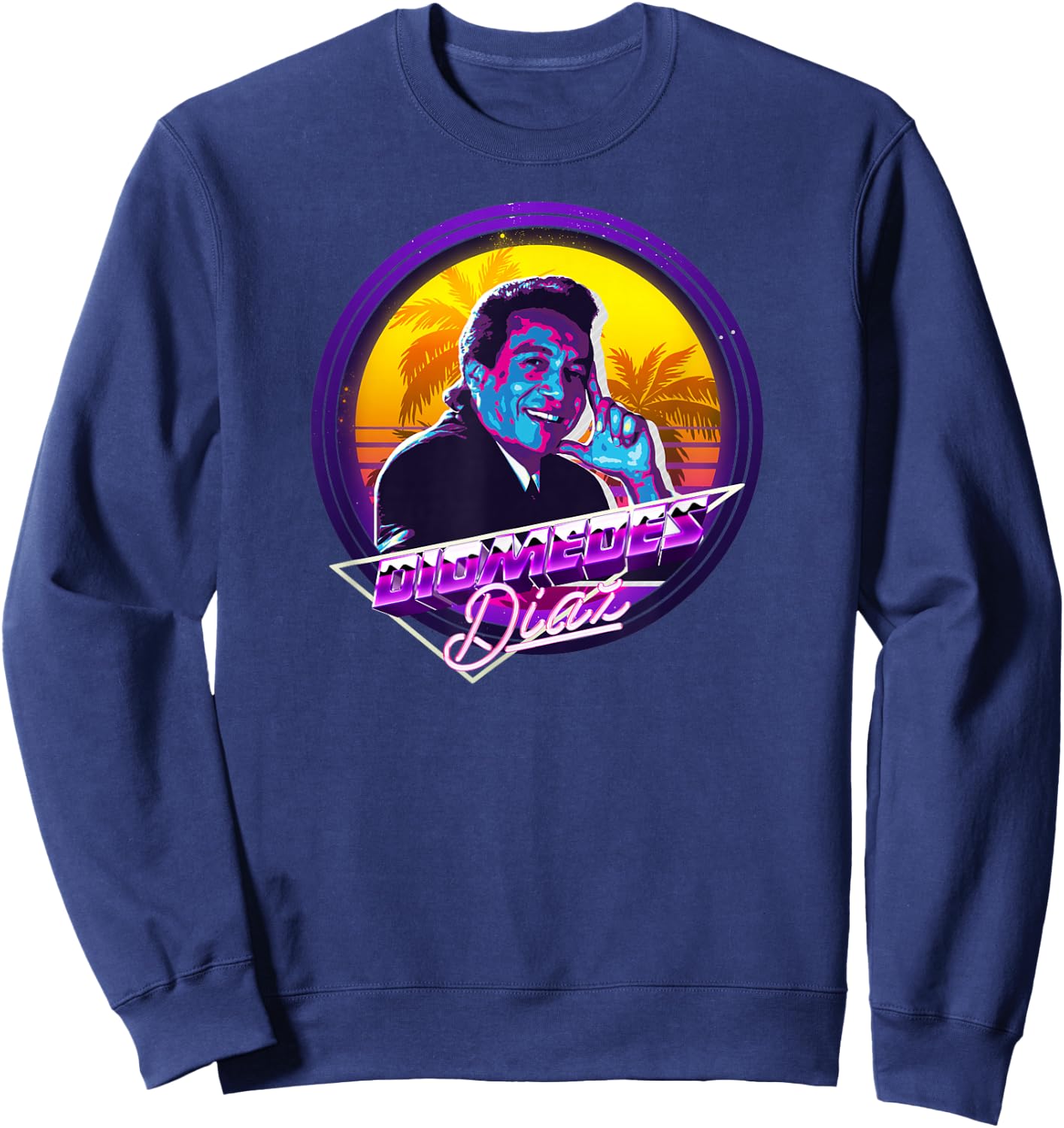 Diomedes Diaz Colombia Shirt El Cacique Vallenato 80s Style Sweatshirt - Sweatshirt | Navy