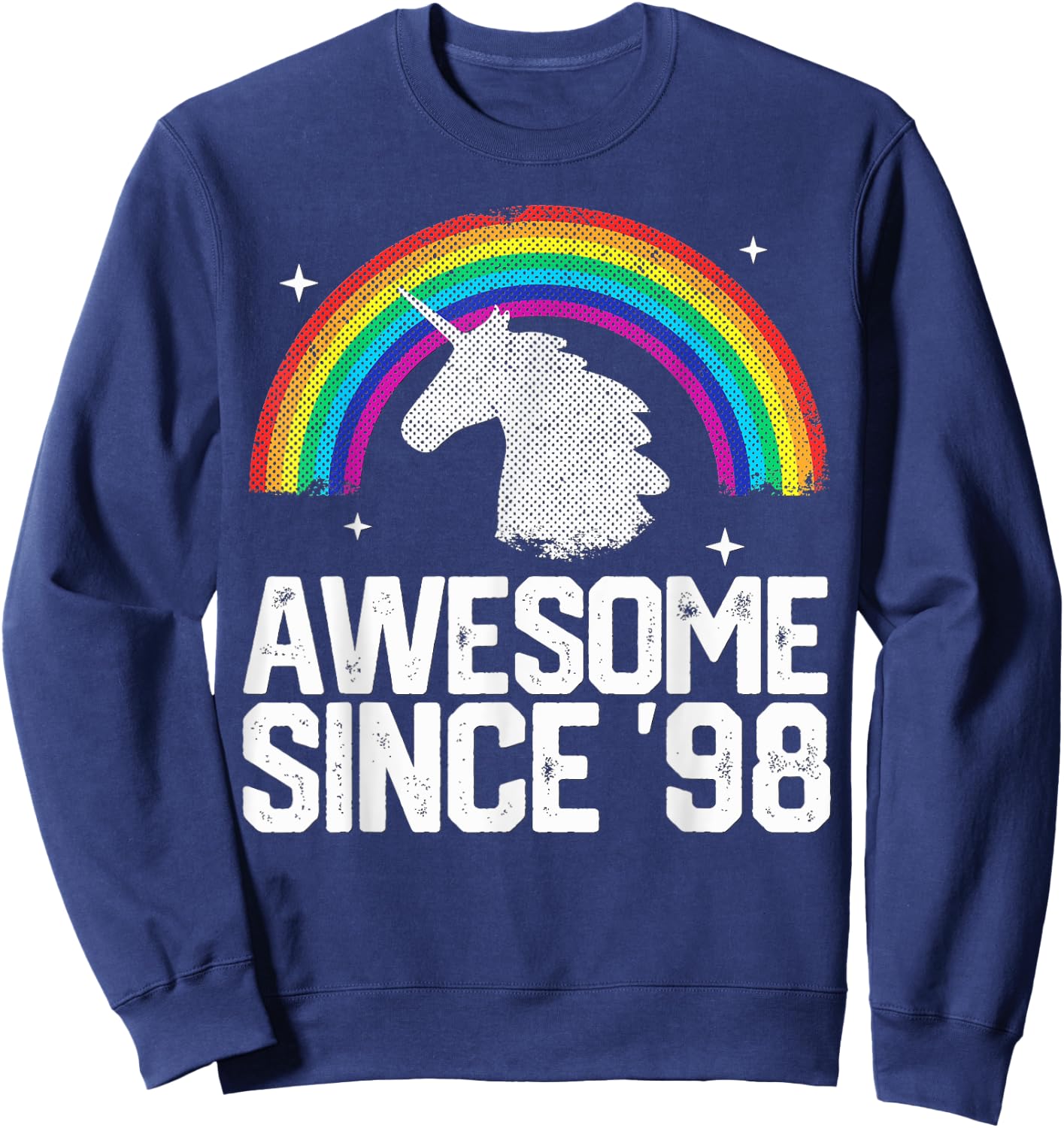 Awesome Since 1998 26th Birthday 26 Years Old Unicorn Sweatshirt - Sweatshirt | Navy