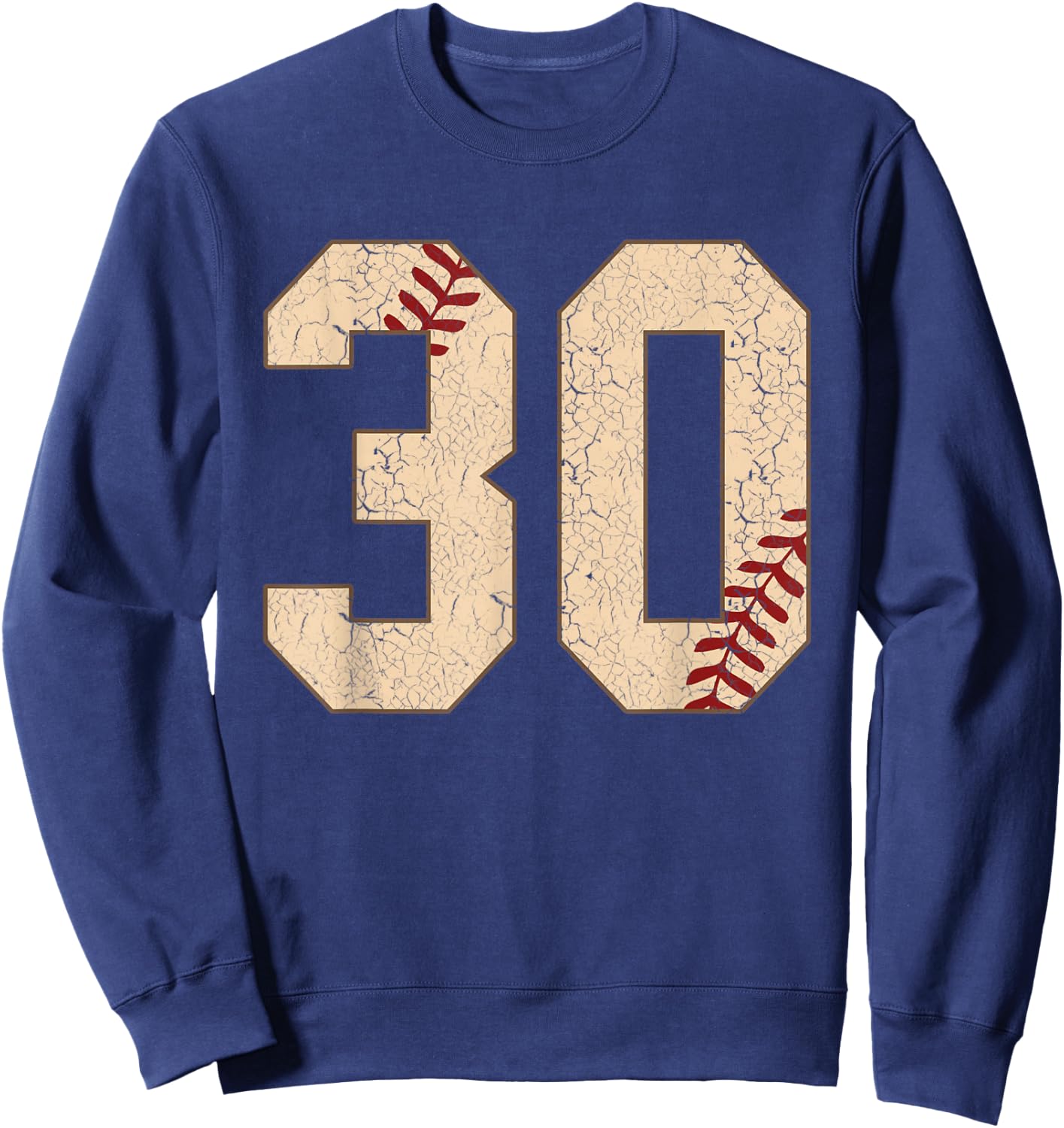 30th Birthday Gift Baseball and Softball 30 Years Old Sweatshirt - Sweatshirt | Navy