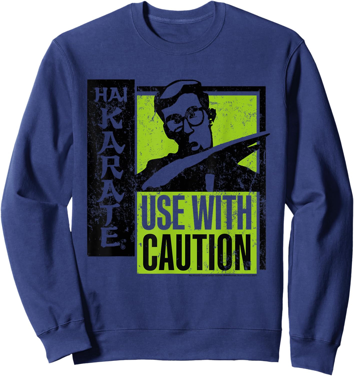 Hai Karate Use With Caution Black And Green Retro Aftershave Sweatshirt - Sweatshirt | Navy
