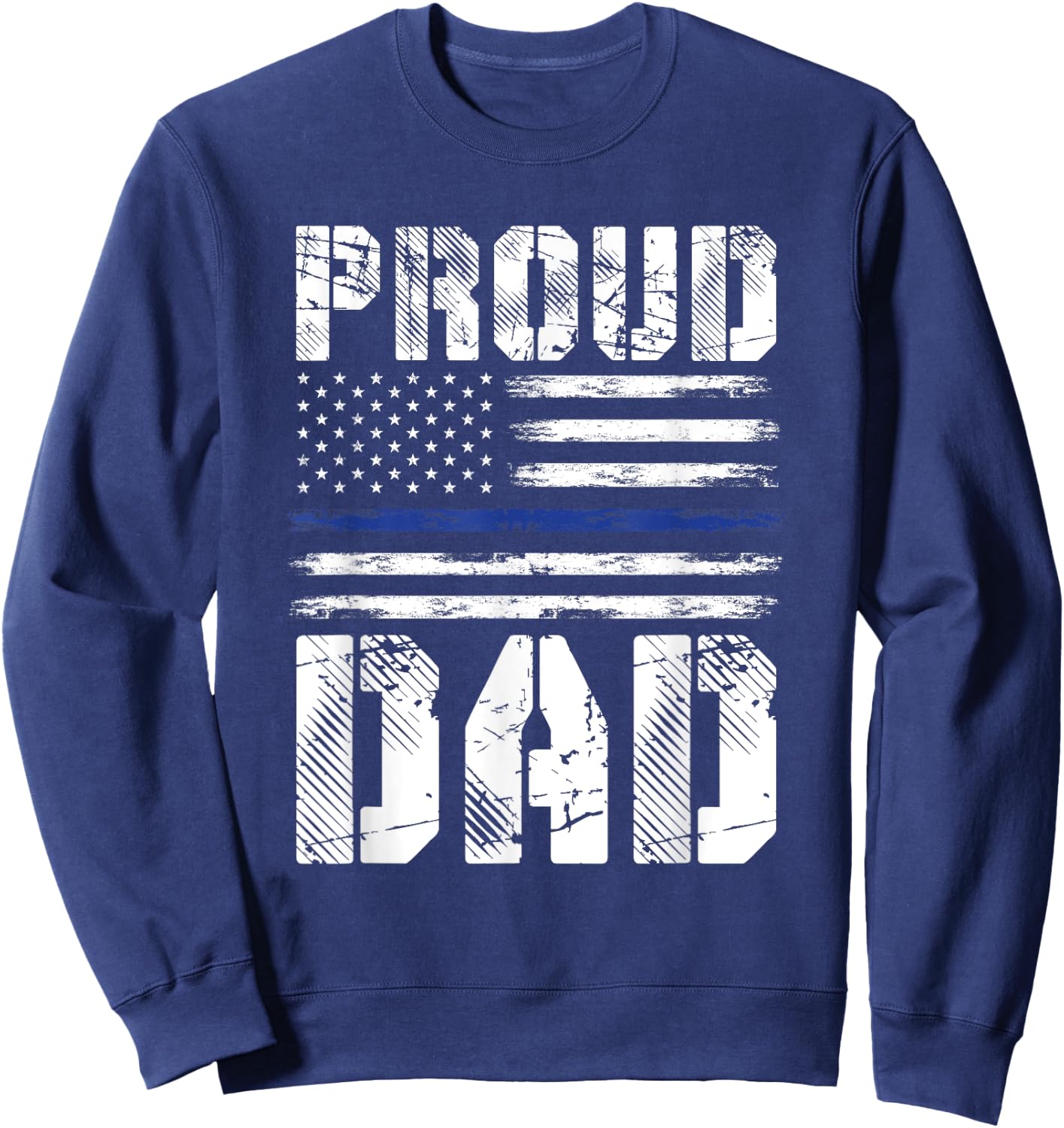 Proud Dad Police Sweatshirt - Sweatshirt | Navy
