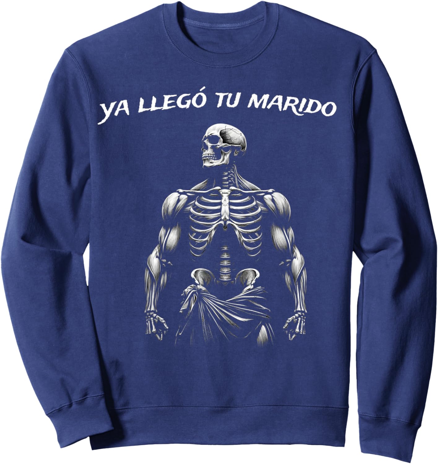 Calacas Chidas Gym | Mexican Sayings Funny Sarcasm Slang Sweatshirt - Sweatshirt | Navy