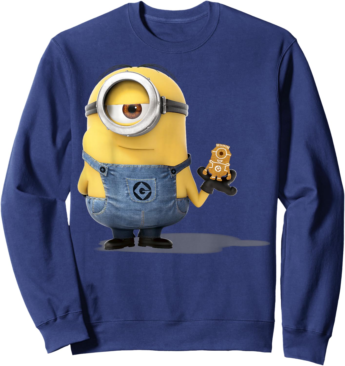 Despicable Me Minions Holding A Ginger Bread Minion Portrait Small Sweatshirt - Sweatshirt | Navy