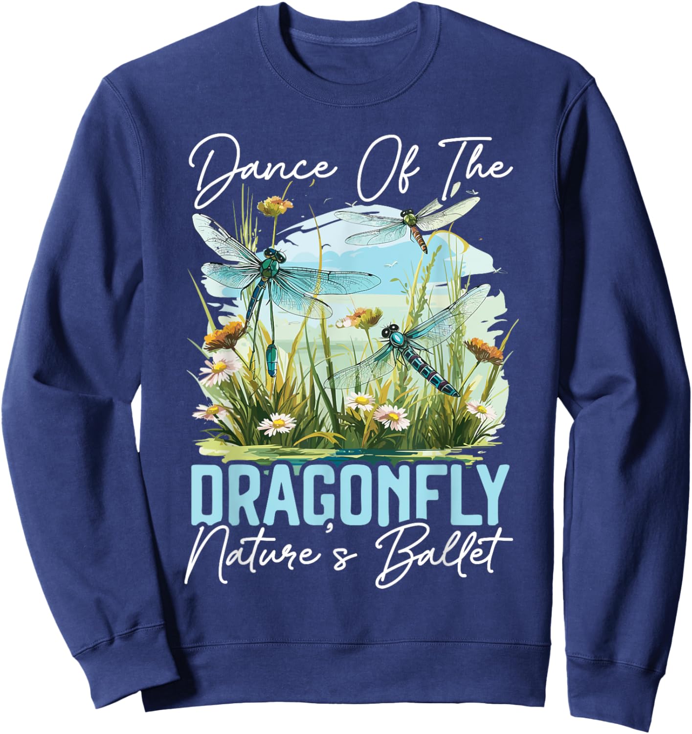 Dragonfly Flying Insect Lover Entomology Dragonflies Sweatshirt - Sweatshirt | Navy