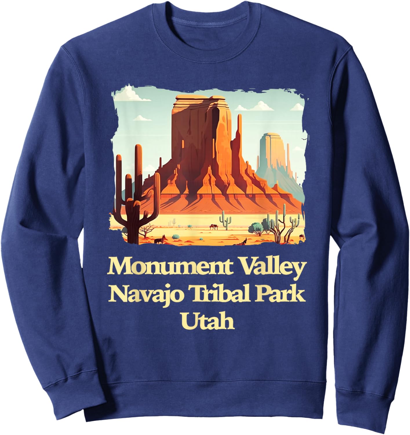 Monument Valley Utah Sweatshirt - Sweatshirt | Navy