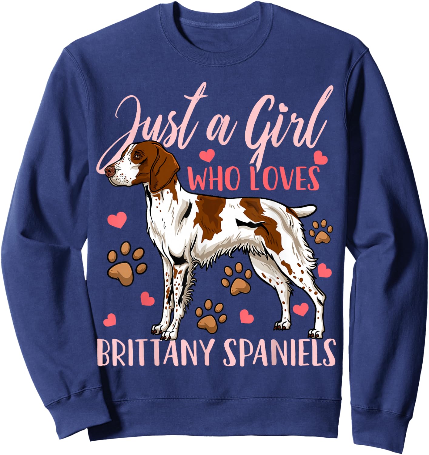 Brittany Spaniel Sweatshirt - Sweatshirt | Navy