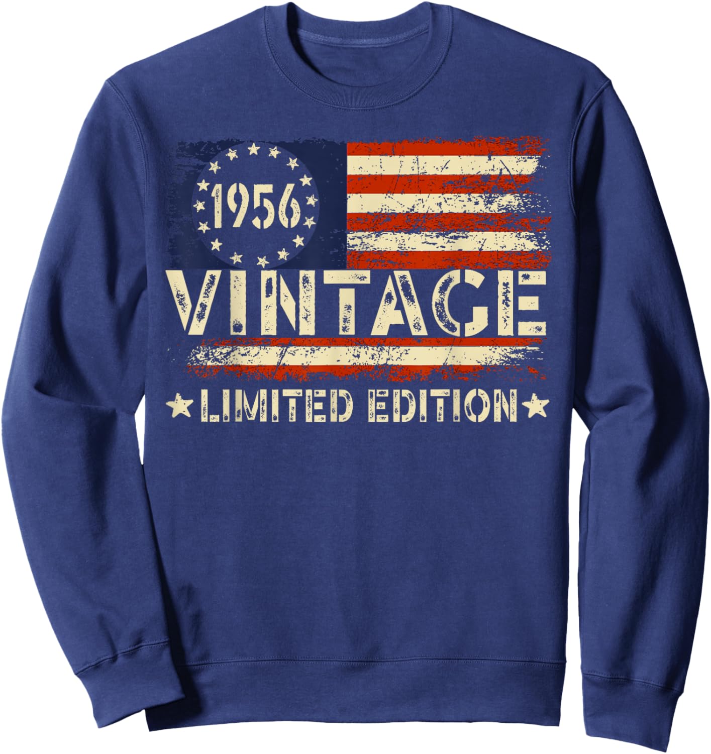 Vintage 1956 Limited Edition 68 Year Old Retro 68th Birthday Sweatshirt - Sweatshirt | Navy