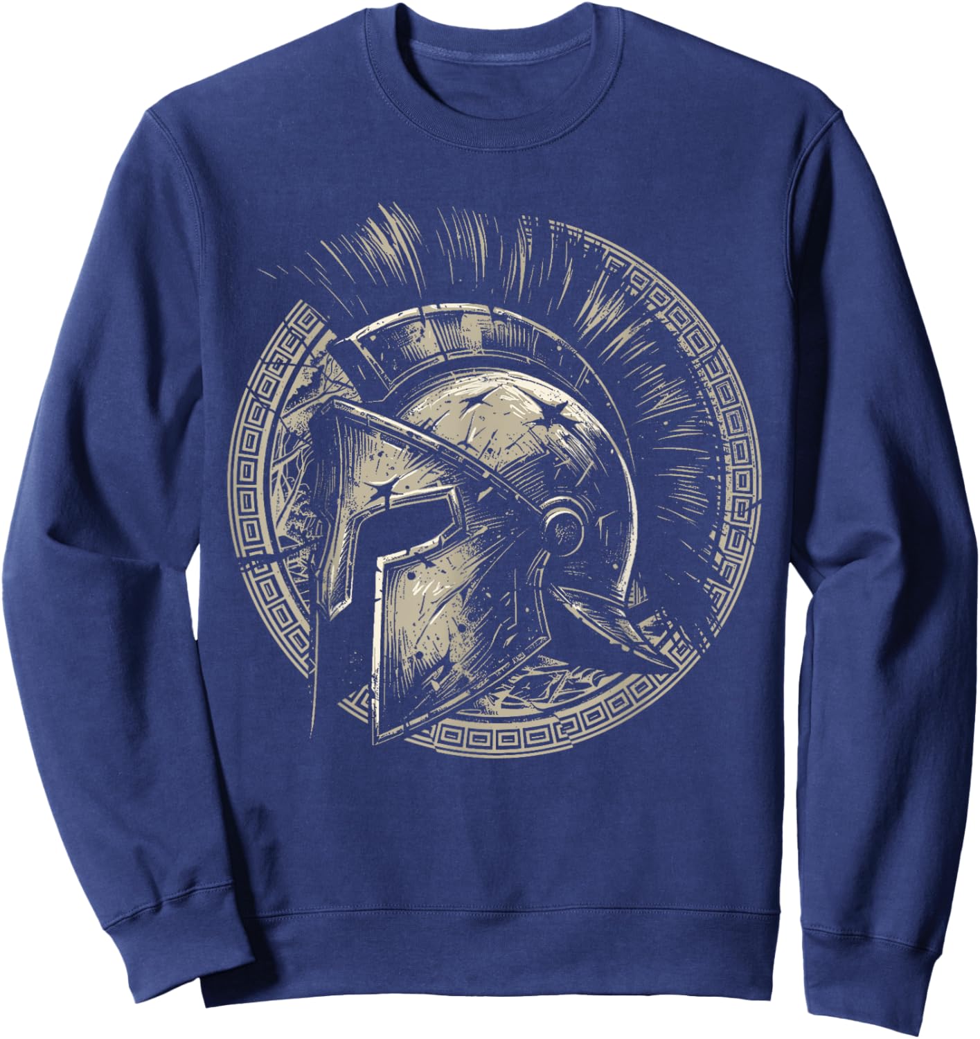 Spartan Shirt Ancient Greek Gladiator Spartan Warrior Sweatshirt - Sweatshirt | Navy