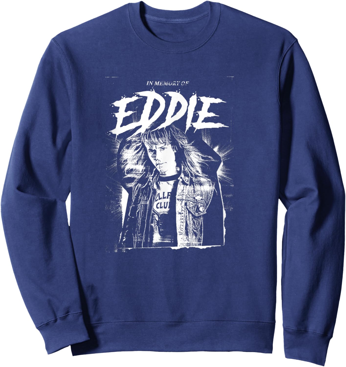 Stranger Things Hellfire Club Eddie Munson Memory Sweatshirt - Sweatshirt | Navy