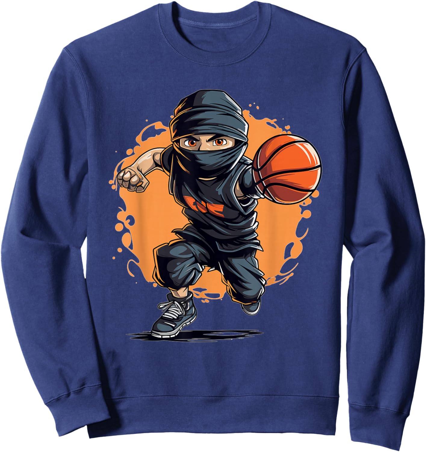 Kids Ninja Basketball Sweatshirt - Sweatshirt | Navy