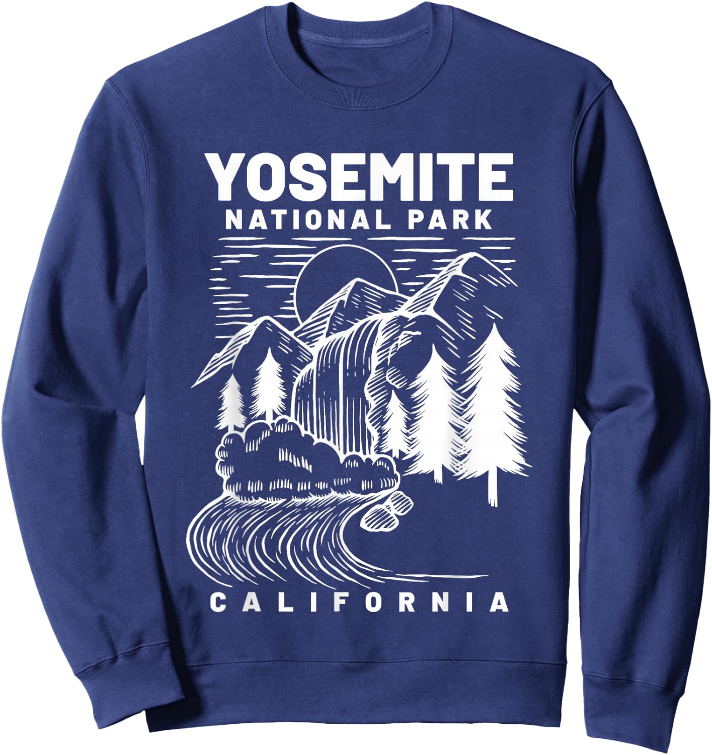 Yosemite National Park California Hiker Sweatshirt - Sweatshirt | Navy