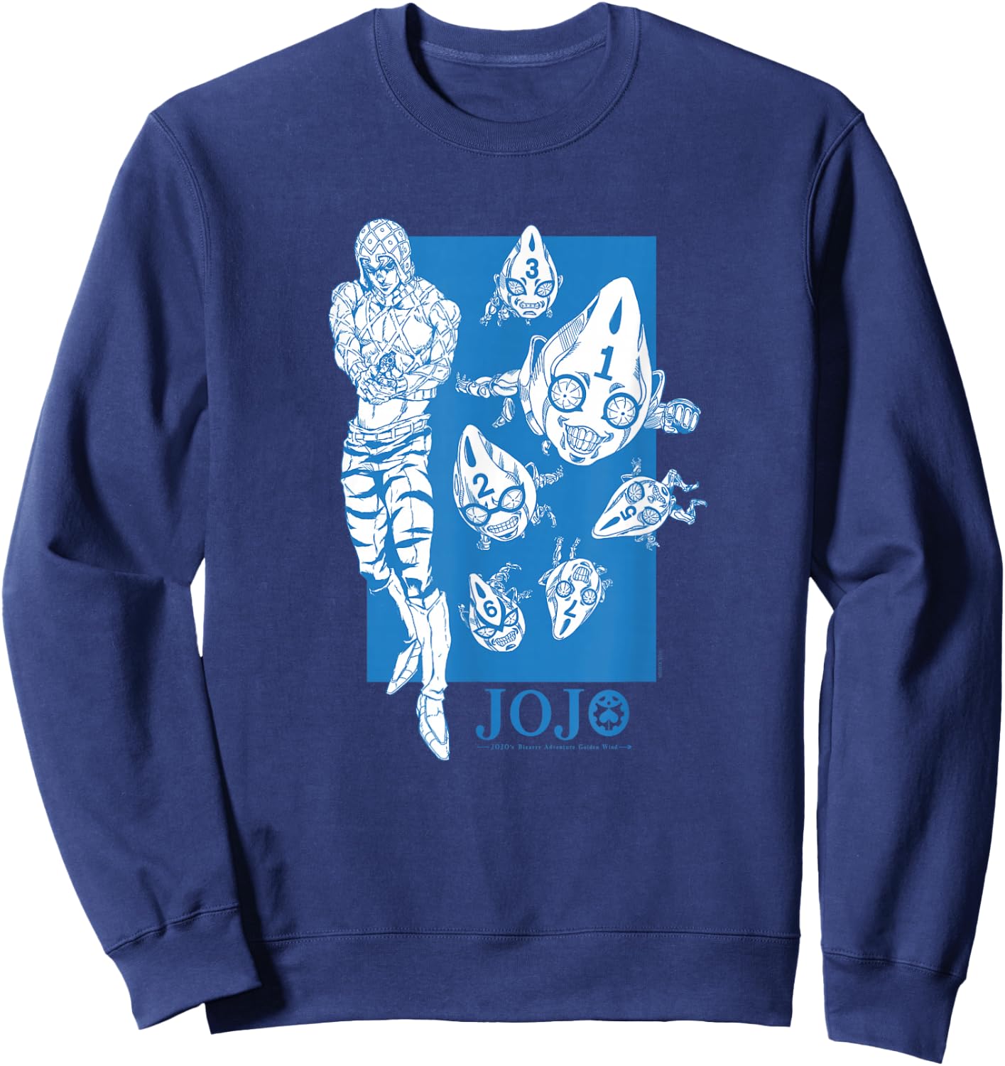 JoJo's Bizarre Adventure Mista Six Bullets Anime Sweatshirt - Sweatshirt | Navy
