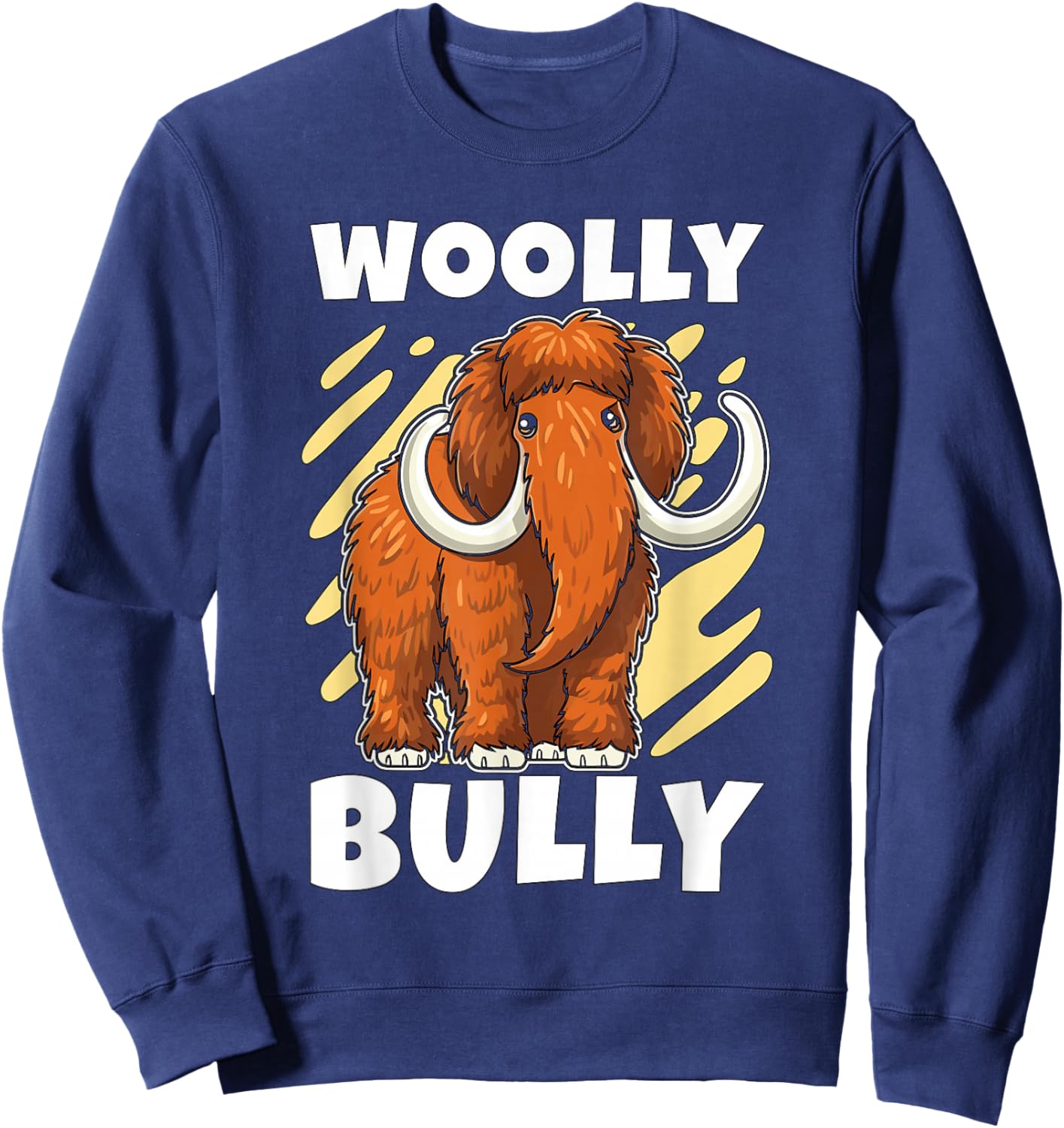 Woolly Bully Stone Elephant Prehistoric Woolly Mammoth Sweatshirt - Sweatshirt | Navy