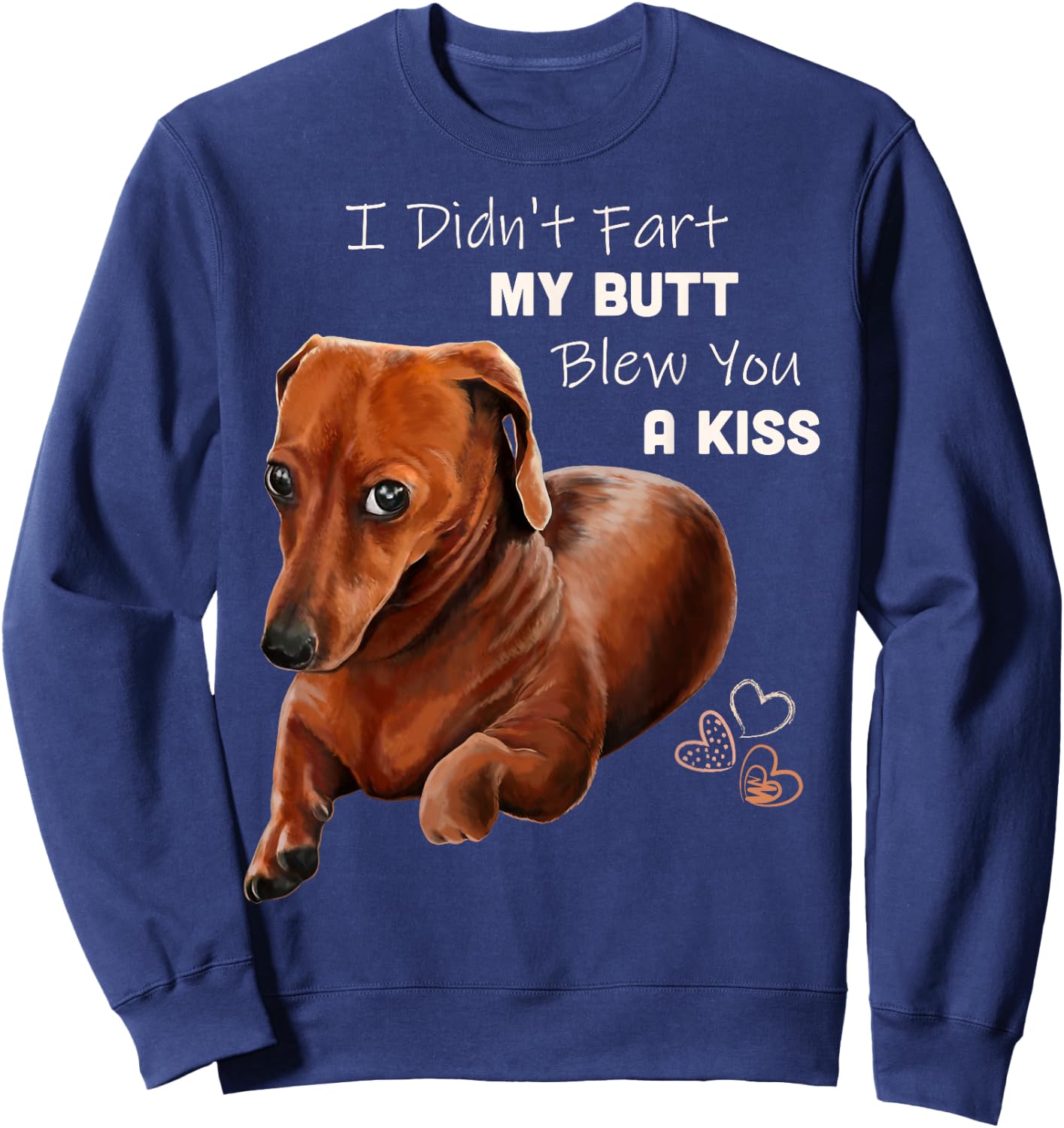 Floppy Tail Dog Women Sweatshirt - Sweatshirt | Navy