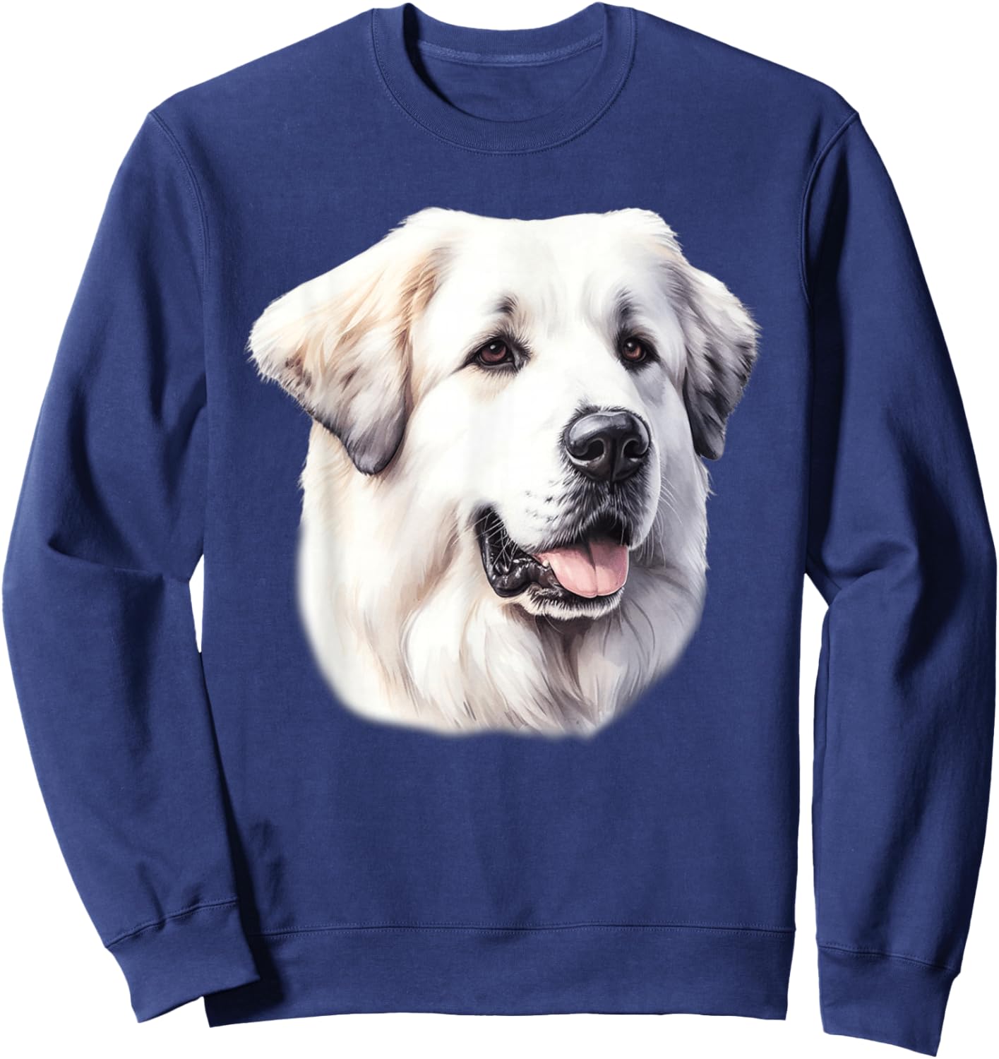 Great Pyrenees Portrait Sweatshirt - Sweatshirt | Navy