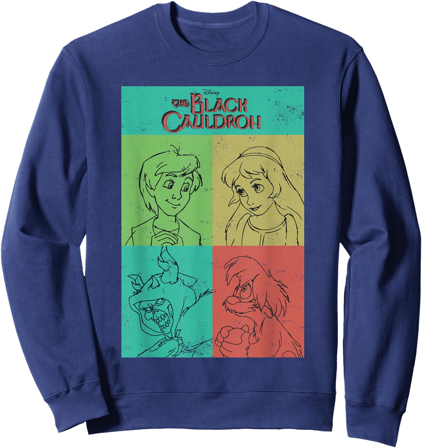 Disney The Black Cauldron Character Grid Sweatshirt - Sweatshirt | Navy