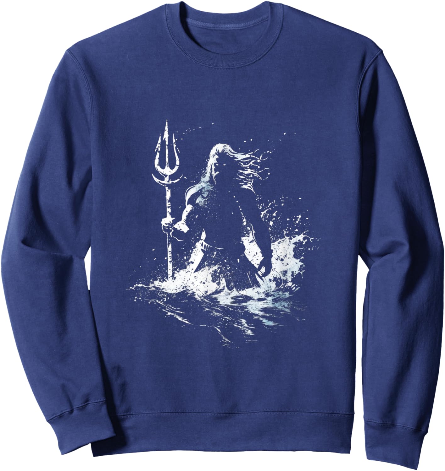 Poseidon Symbol Trident Greek God Neptune Sea god Sweatshirt - Sweatshirt | Navy