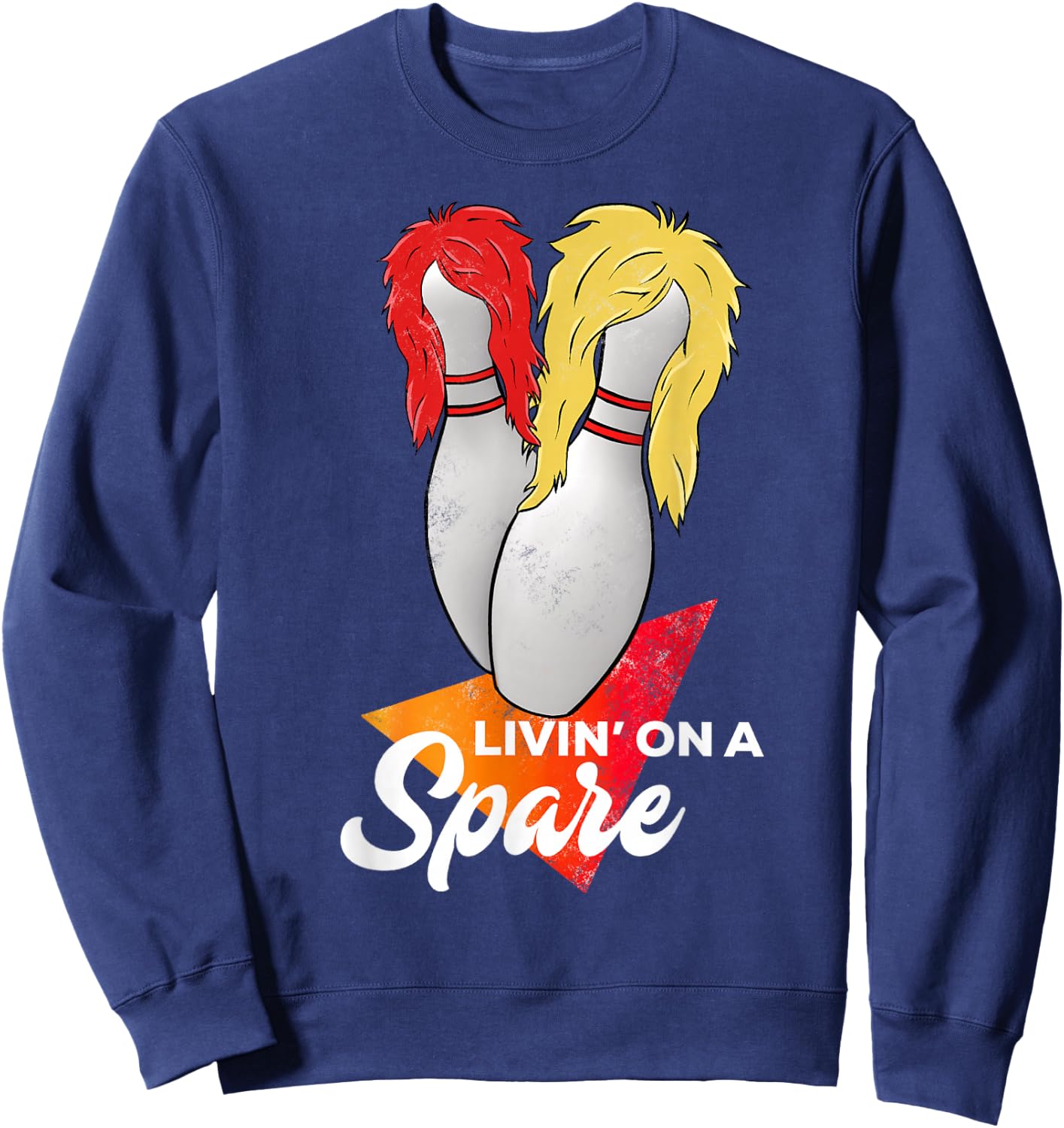 Living On A Spare Bowling League Team Sweatshirt - Sweatshirt | Navy