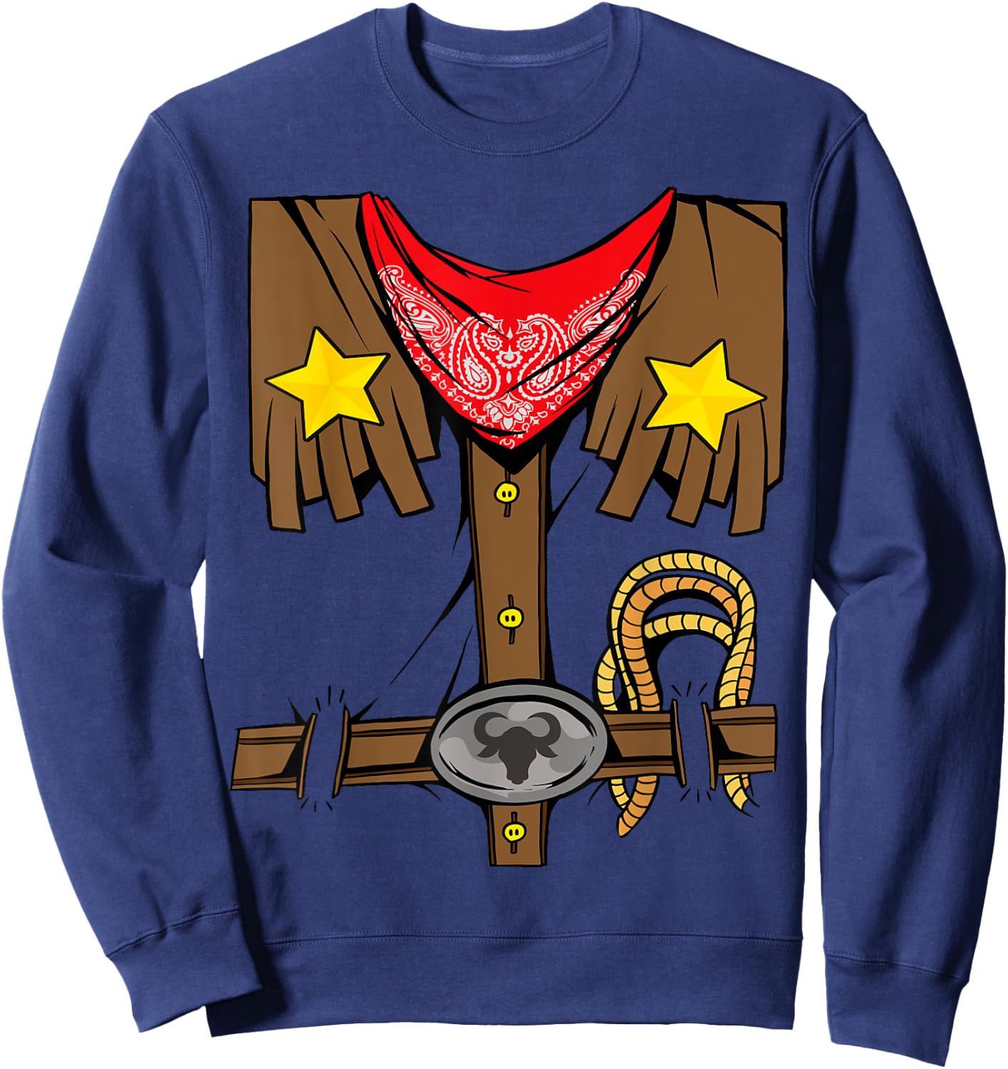 Rodeo Outfit Wild Western Cowboy Cowgirl Halloween Costume Sweatshirt - Sweatshirt | Navy
