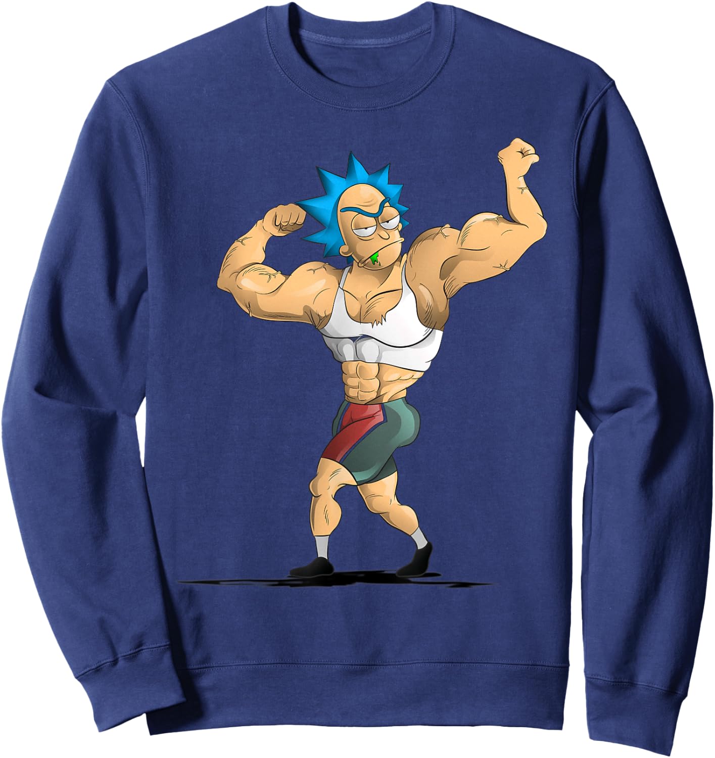 Mademark x Rick and Morty - Rick and Morty Shirt Rick's Gym Sweatshirt - Sweatshirt | Navy