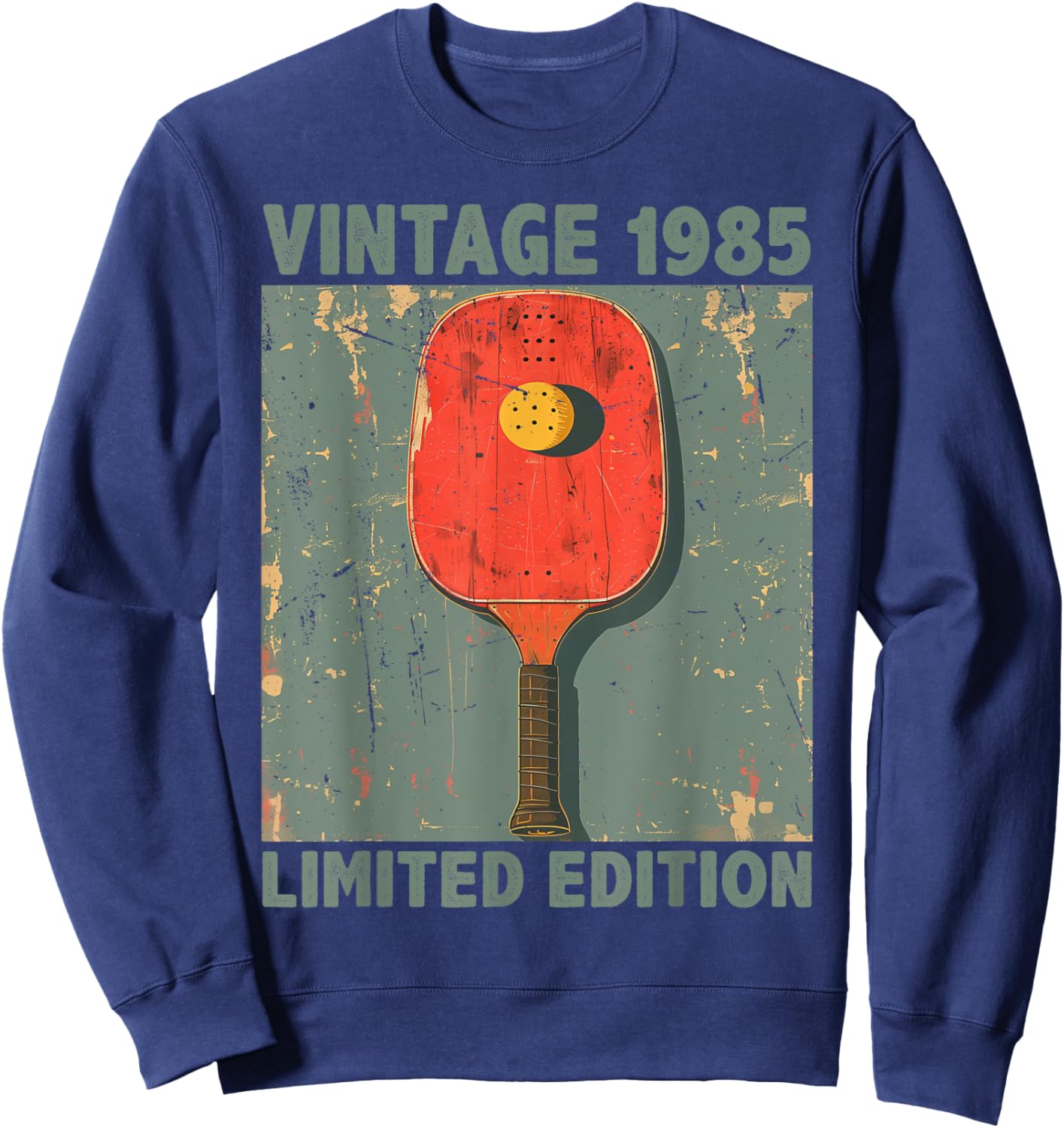 40 Years Old Gift Vintage 1985 Pickleball 41st Birthday Sweatshirt - Sweatshirt | Navy