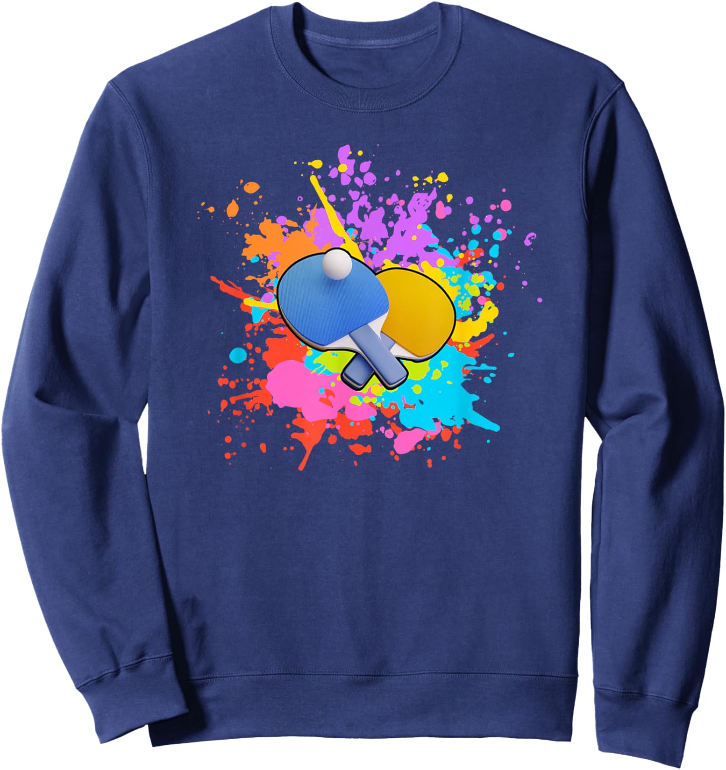 Paint Splash Table Tennis Ping Pong for Children Kids Sweatshirt - Sweatshirt | Navy