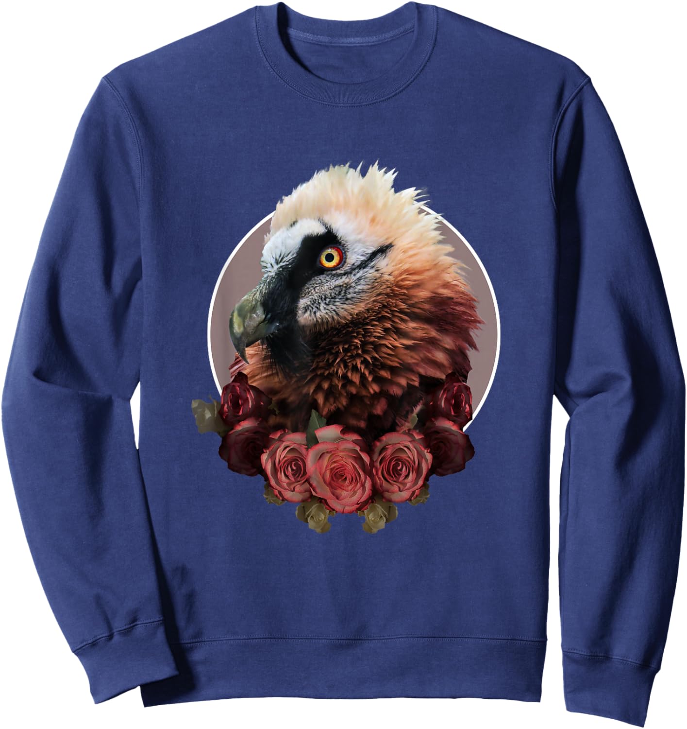 Random Galaxy Bearded Vulture Flower, Vultures Bird Lover Sweatshirt - Sweatshirt | Navy