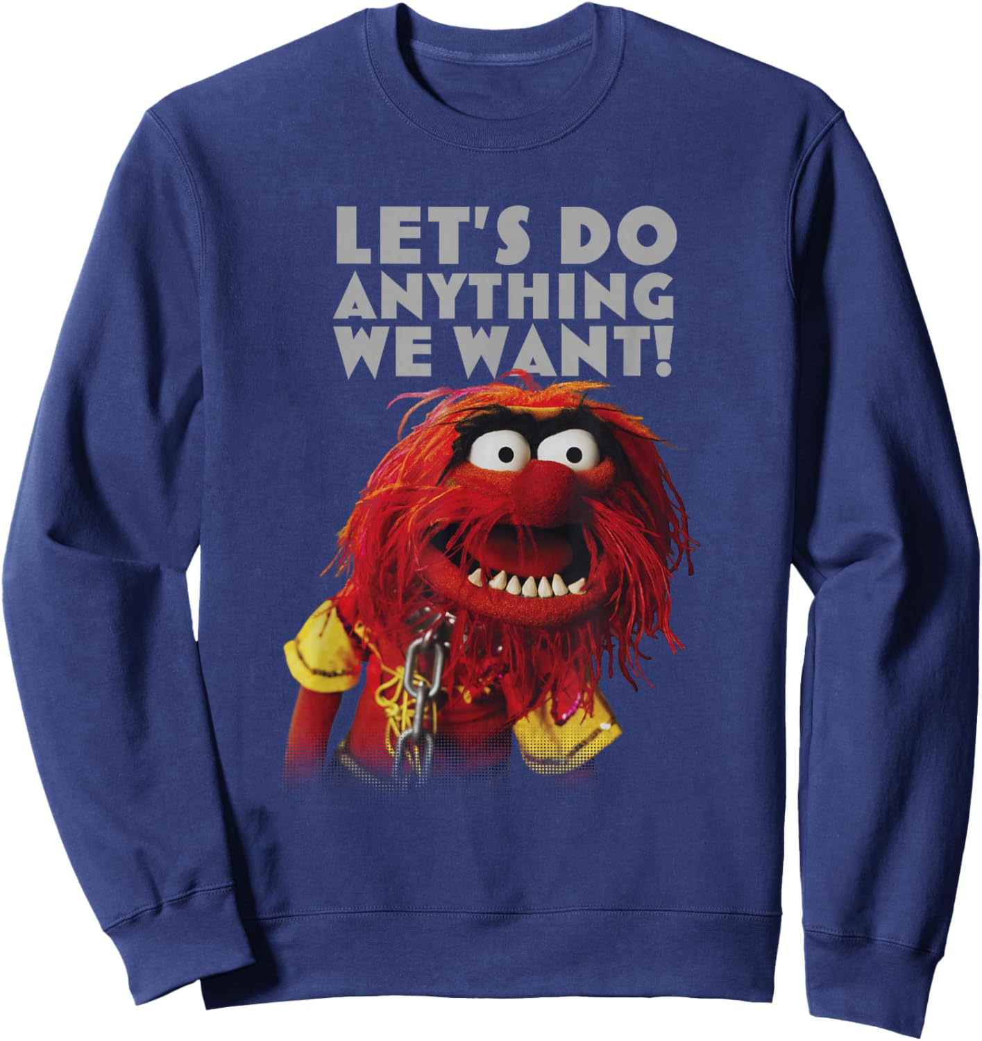 Disney The Muppets Let's Do Anything We Want Animal Poster Sweatshirt - Sweatshirt | Navy
