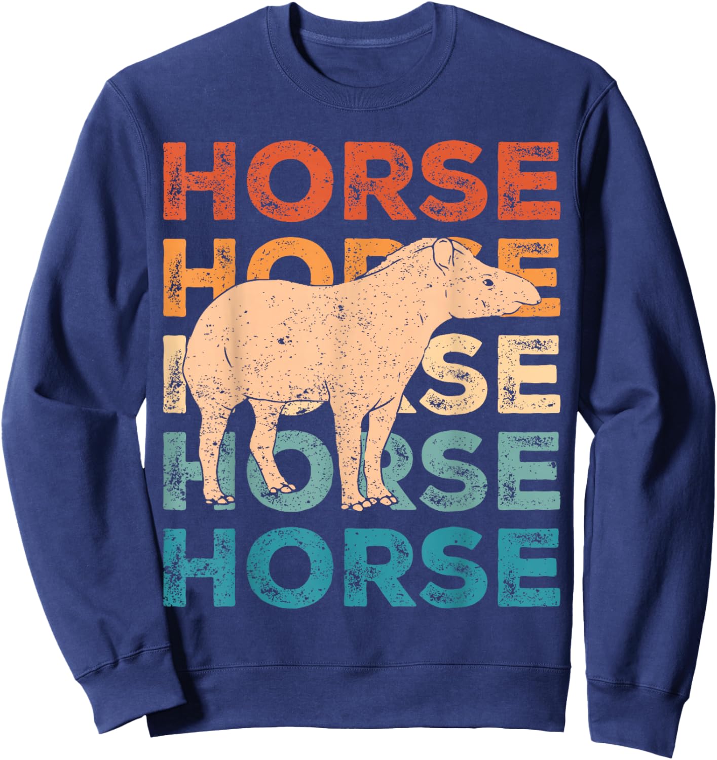 Ex Mormon Tapir Horse LDS Retro Exmo Horse Sweatshirt - Sweatshirt | Navy
