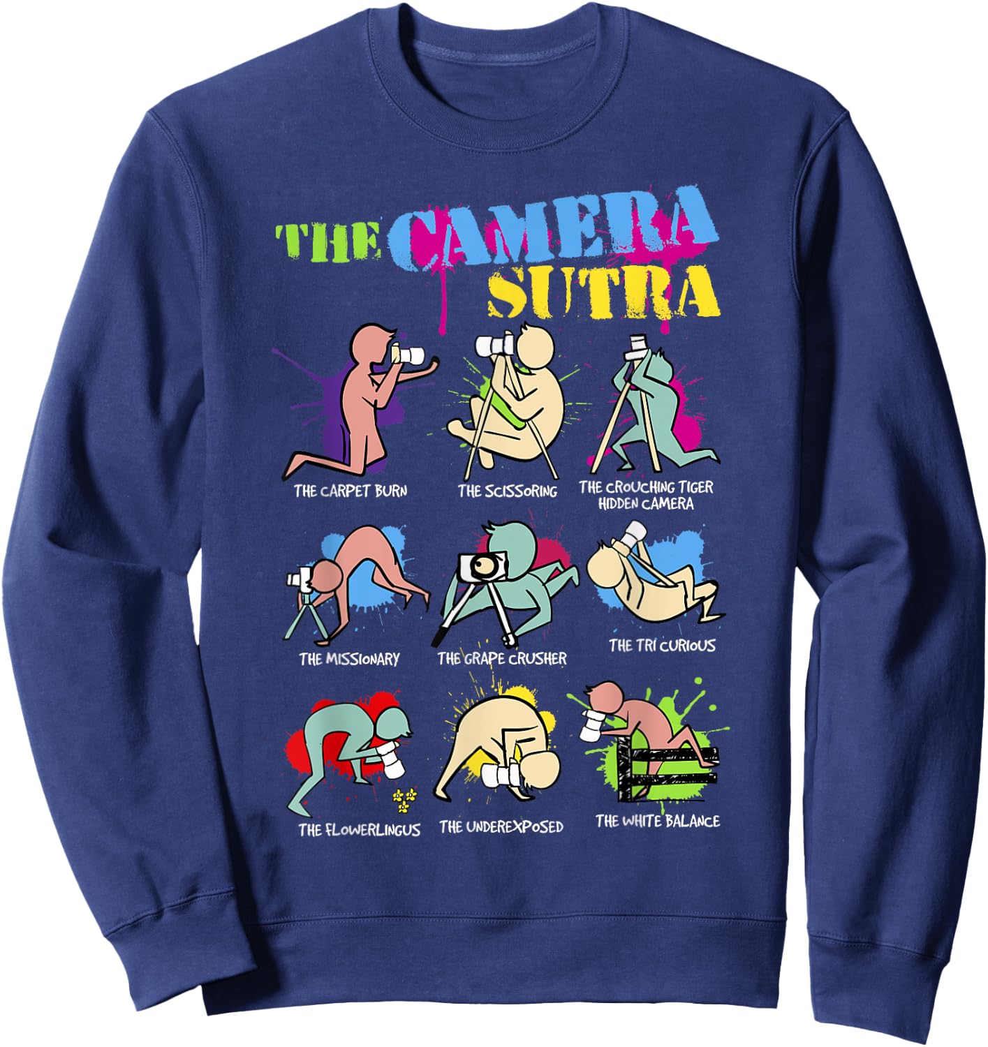 Funny Camera Sutra Gift design design Sweatshirt - Sweatshirt | Navy