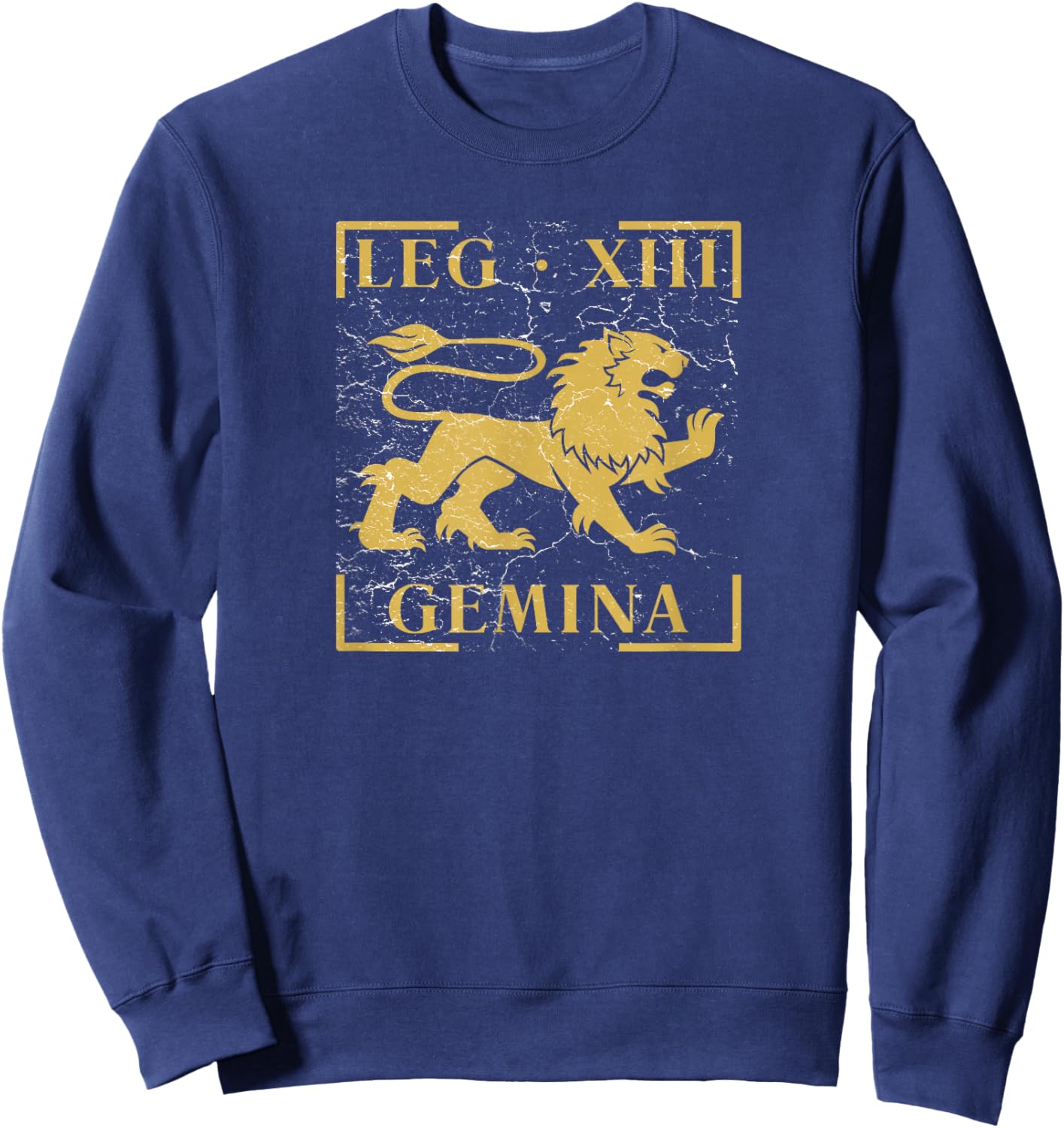 Legion XIII Gemina Rome Lion Emblem Banner Soldier Sweatshirt - Sweatshirt | Navy