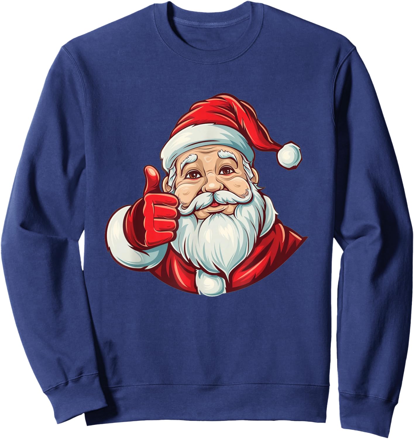 Cool Thumb up Santa for funny Christmas Season Sweatshirt - Sweatshirt | Navy