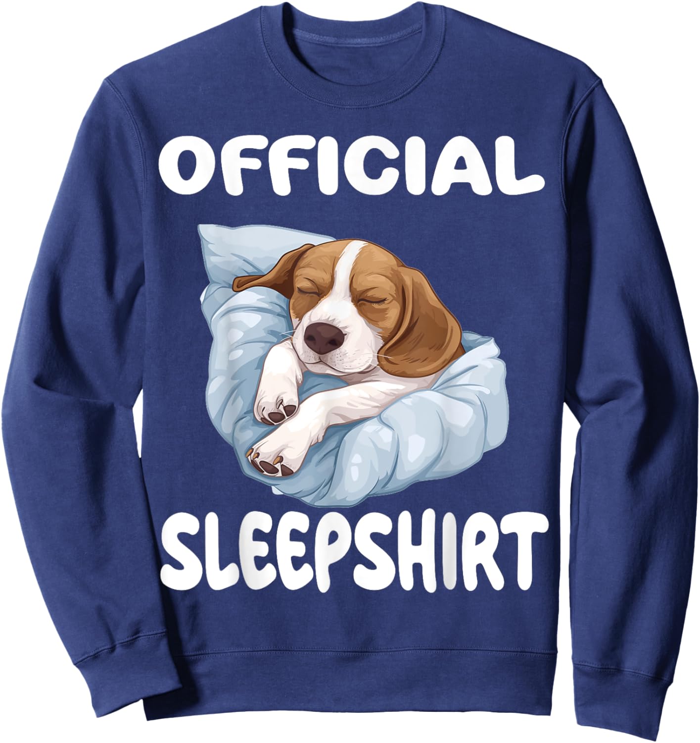 Beagle Dog Official Sleepshirt Pajamas Nightgown Men Women Kids Sweatshirt - Sweatshirt | Navy