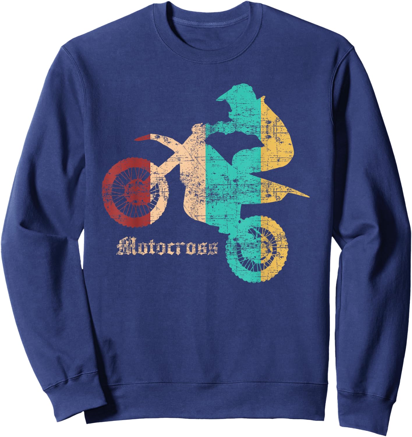 Retro Off Road Motorcycle Motocross Enduro Gift Sweatshirt - Sweatshirt | Navy