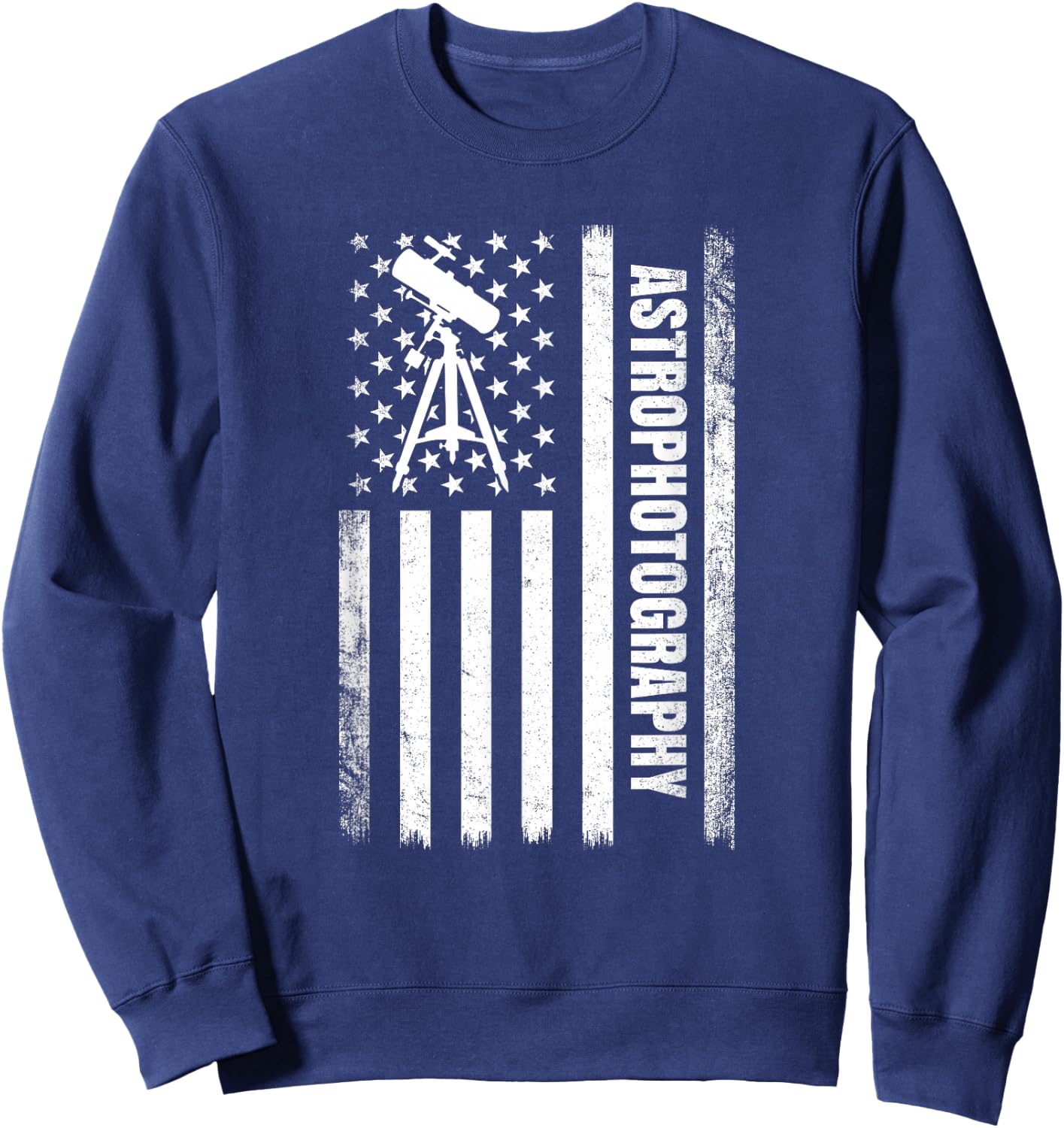 astrophotography American Flag, astrophotography Kids Men Sweatshirt - Sweatshirt | Navy