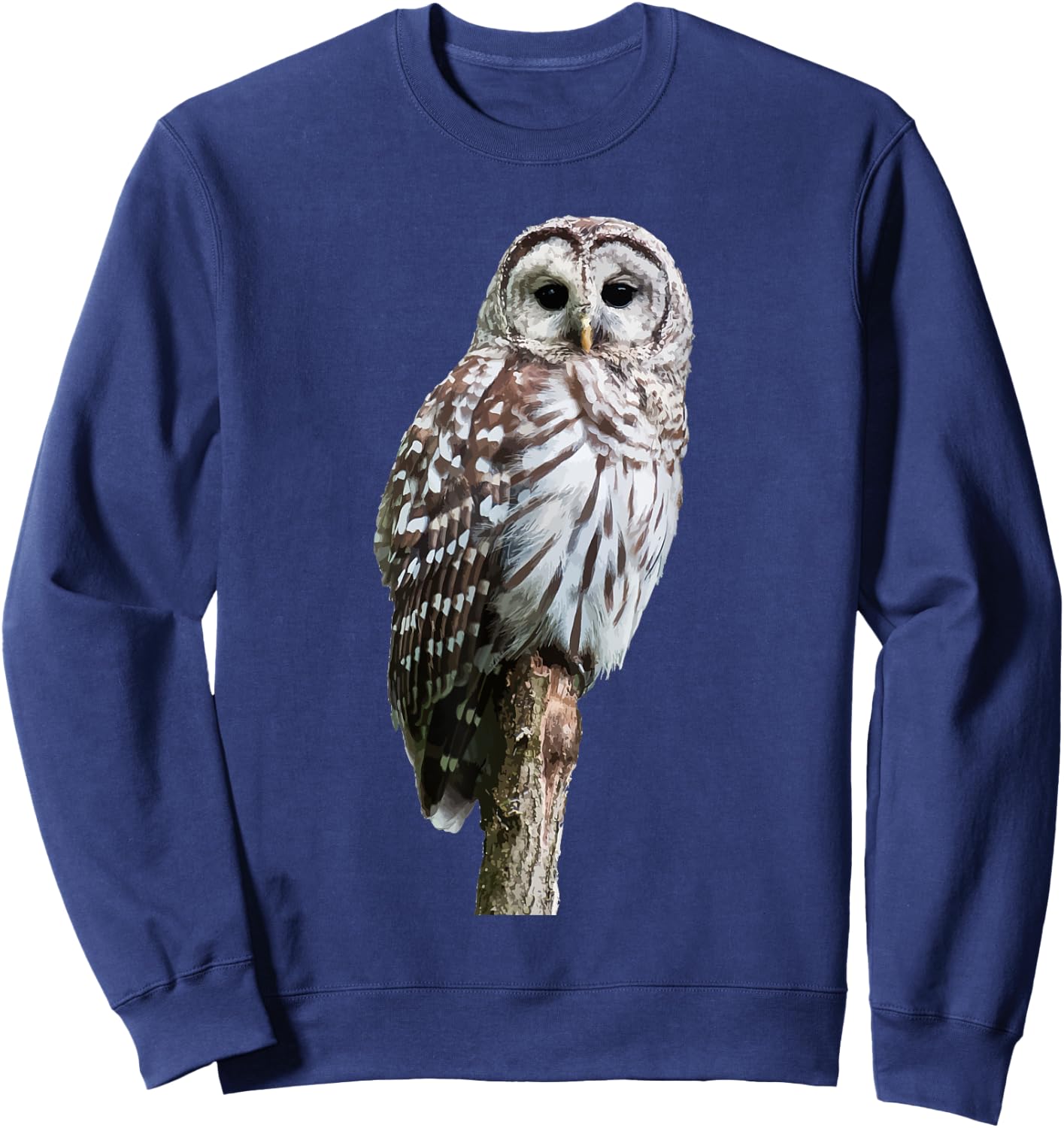 Barred Owl Bird | Birder Birding | Cute Owl Gift Sweatshirt - Sweatshirt | Navy