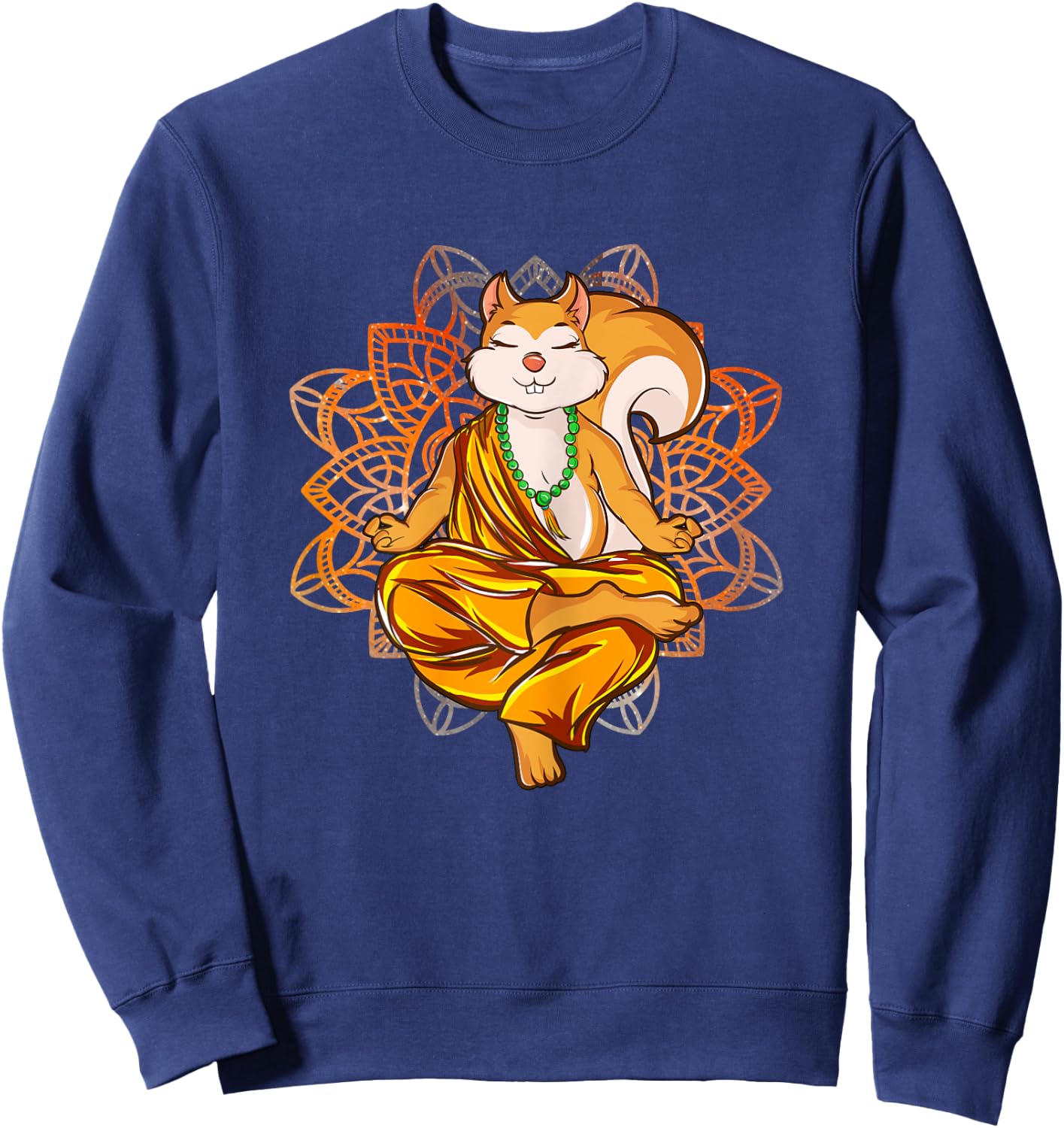 Squirrel Yoga Meditation Sweatshirt - Sweatshirt | Navy